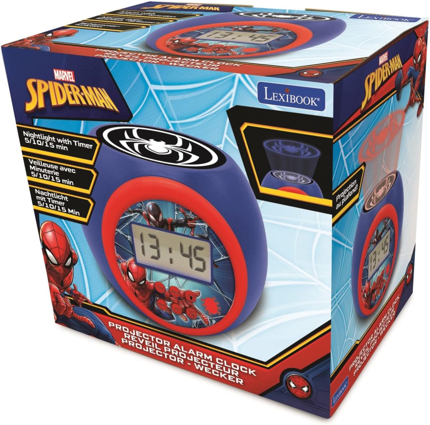 Lexibook - Spider-Man - Projector Alarm Clock (Rl977Sp)