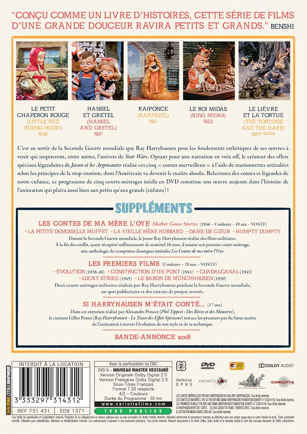The Marvelous Tales of Ray Harryhausen ( The Story of Little Red Riding Hood / Hansel and Gretel / Rapunzel / King Midas / The Tortoise & the Hare / The