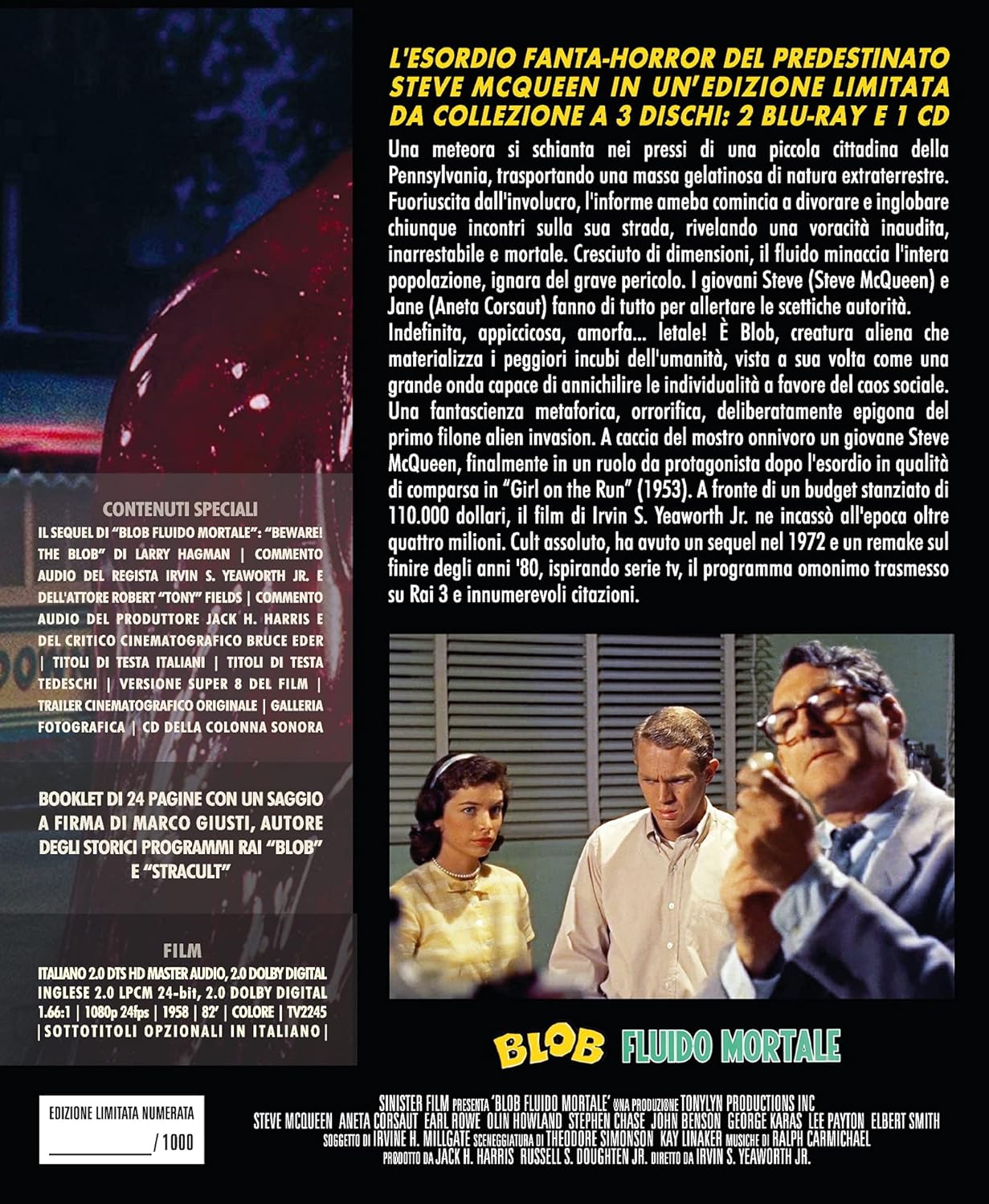 Blob Fluido Mortale (2 Blu-Ray+ CD) (Edizione Limitata Numerata 1000 Copie) (Limited Edition) (3 Blu Ray)