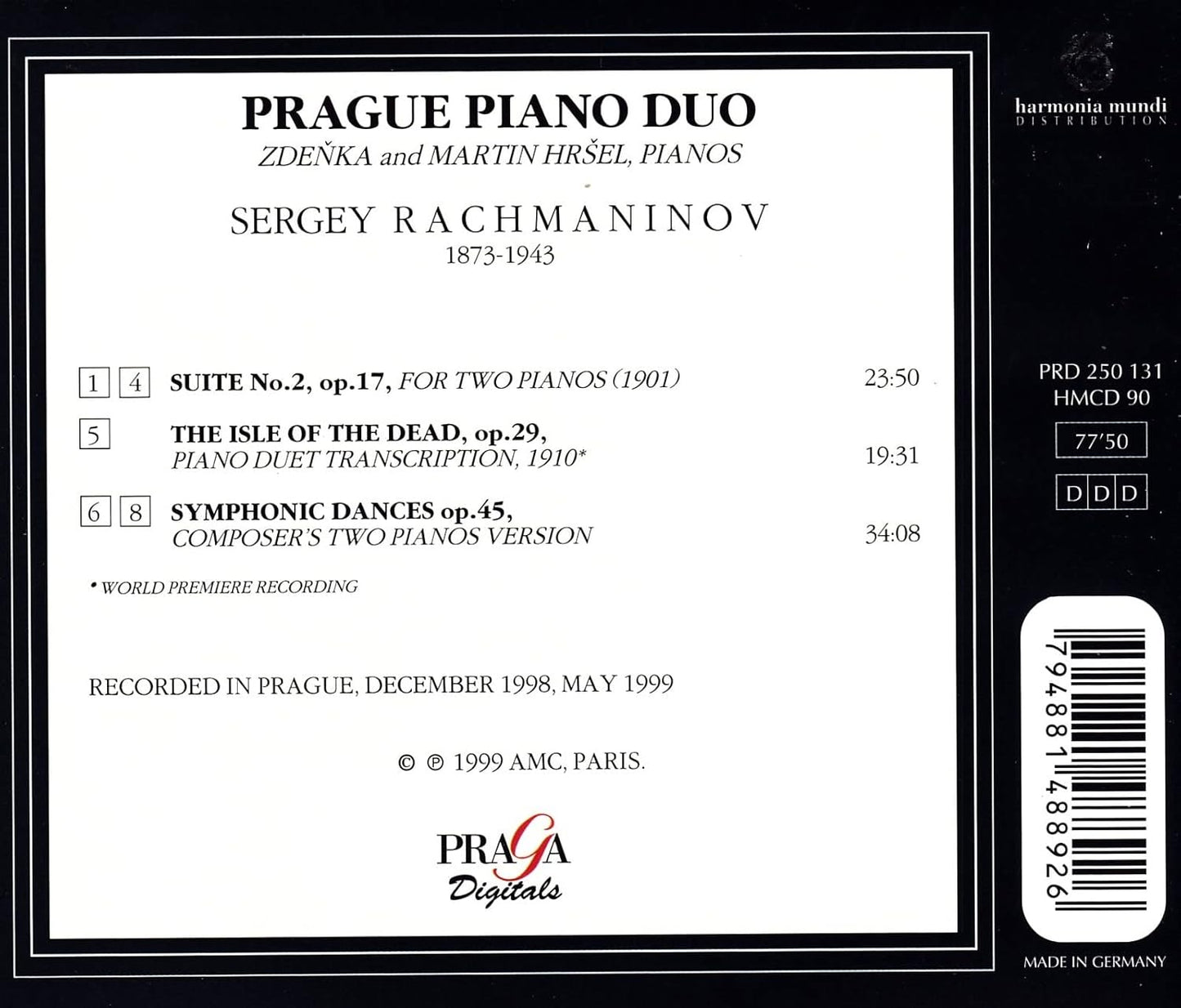 Music for 2 Pianos/zdenka and Martin Hrsel