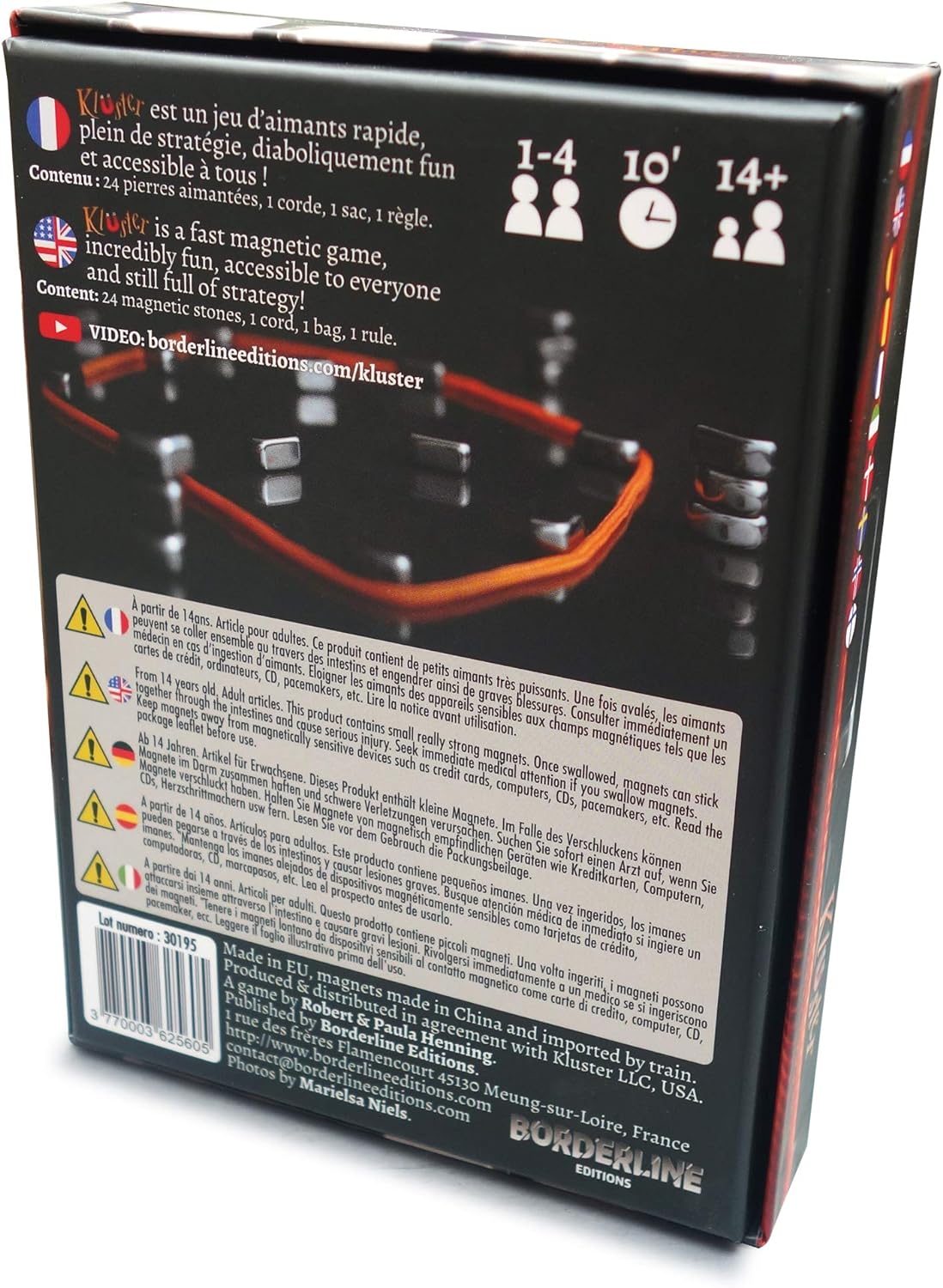 Borderline Editions Kluster: The Magnetic Dexterity Party Travel Game That Can Be Played On Any Surface