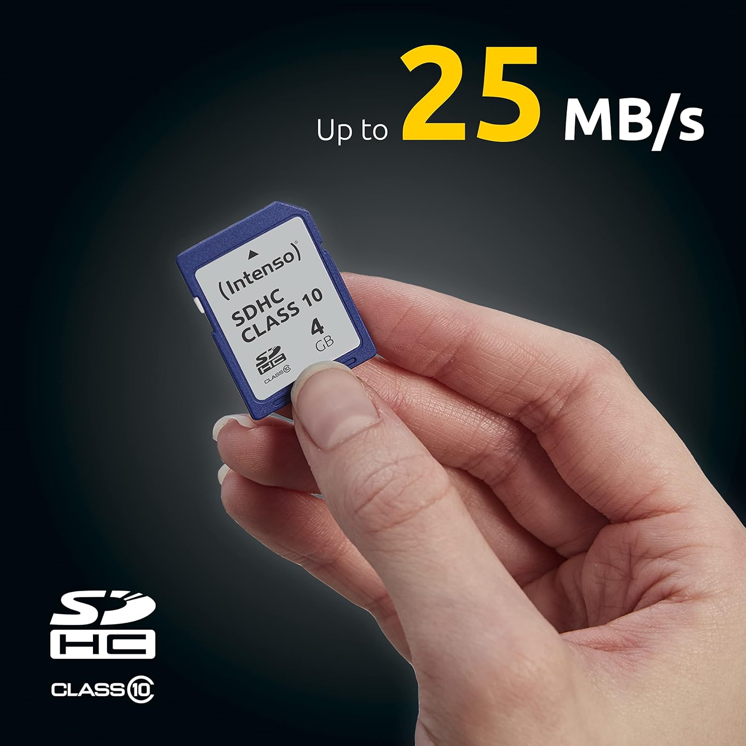 Intense 4GB SDHC - 4GB SDHC Memory Card (20 MB / s, class 10), blue 4 GB Class 10