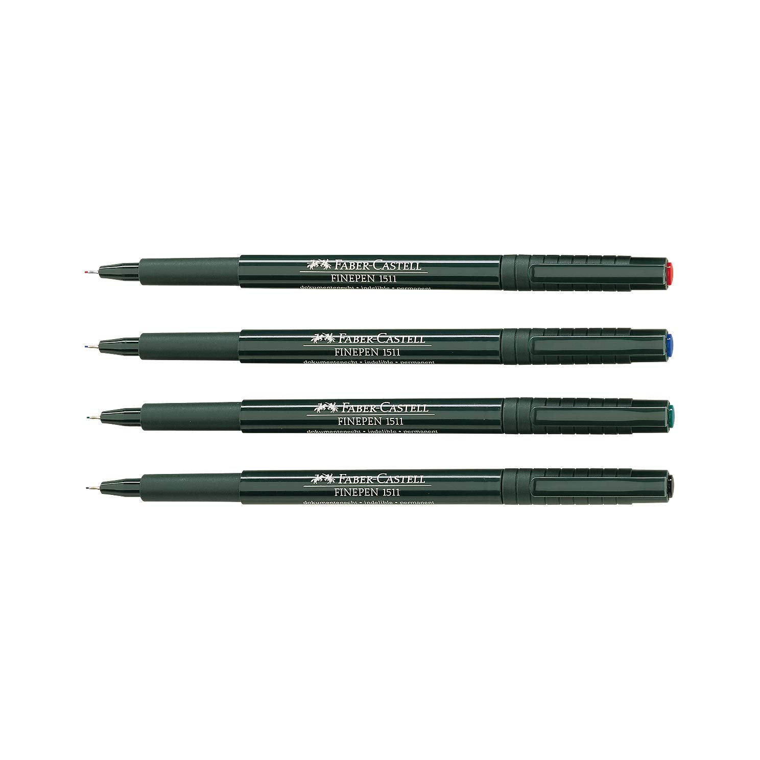 Faber-Castell Finepen 1511 Pack of 10 Felt-Tip Pens 0.4 mm Black
