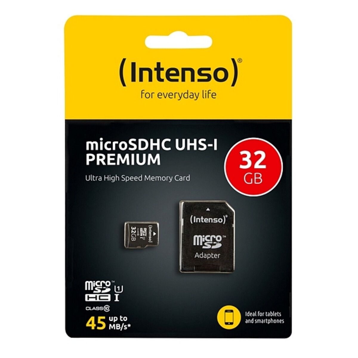 Intenso Premium Microsdhc Memory Card INCL. SD Adapter, Class 10 UHS-I, 16 GB, Black
