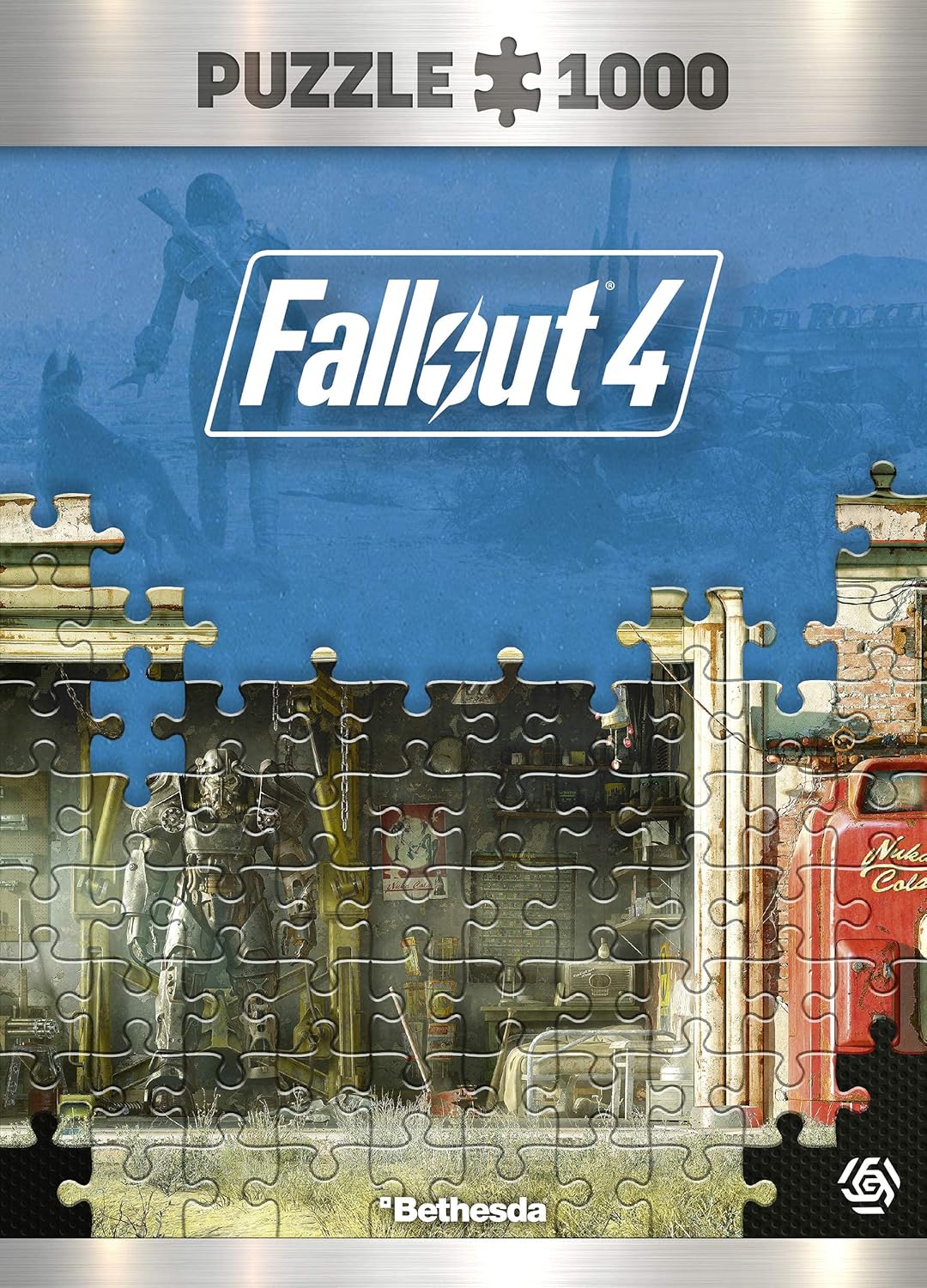 Fallout 4 Garage - puzzel 1000 stukjes 68cm x 48cm | inclusief poster en tas | Game-artwork voor volwassenen en tieners 1000 pcs Fallout 4 Garage