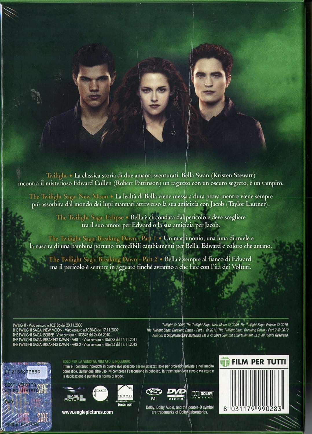 Twilight Saga Collection Green Box (5 Dvd)