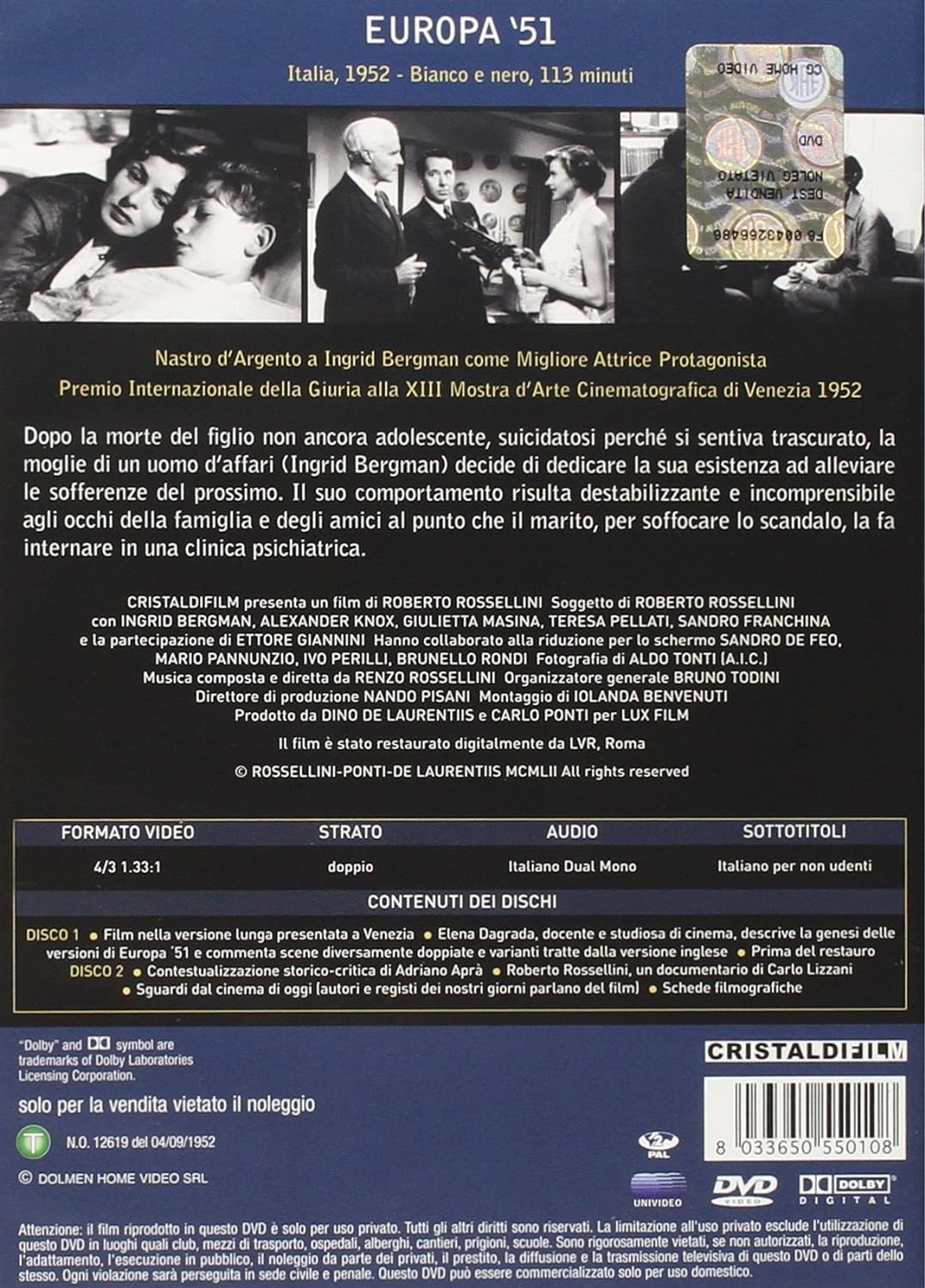 Europa '51 (Collector's Edition) (2 Dvd)