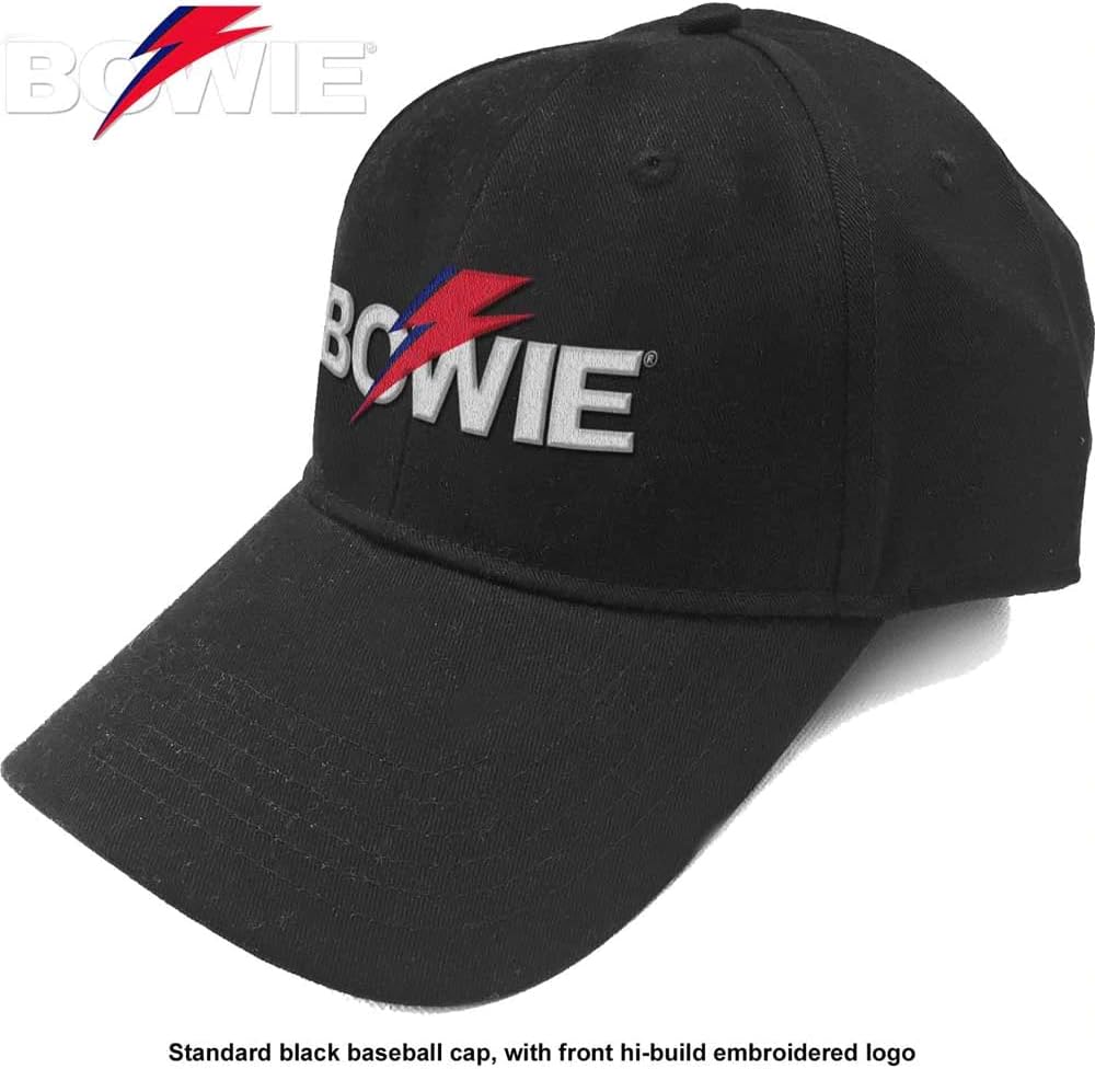 David Bowie Men's Aladdin Sane Bolt Logo Baseball Cap Black