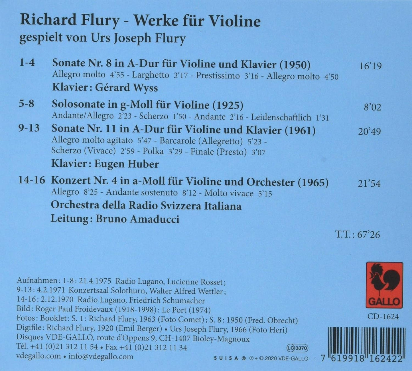 Werke Fur Violine - Oeuvres Pour Violon