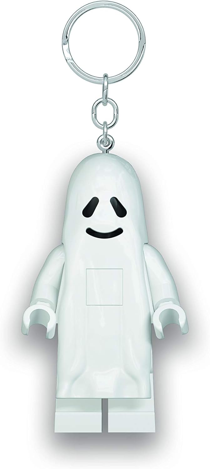LEGO Iconic Ghost Keychain LED Flashlight Kids Toys Halloween Play - 76 mm Tall Figure - 2 CR2025 batteries included
