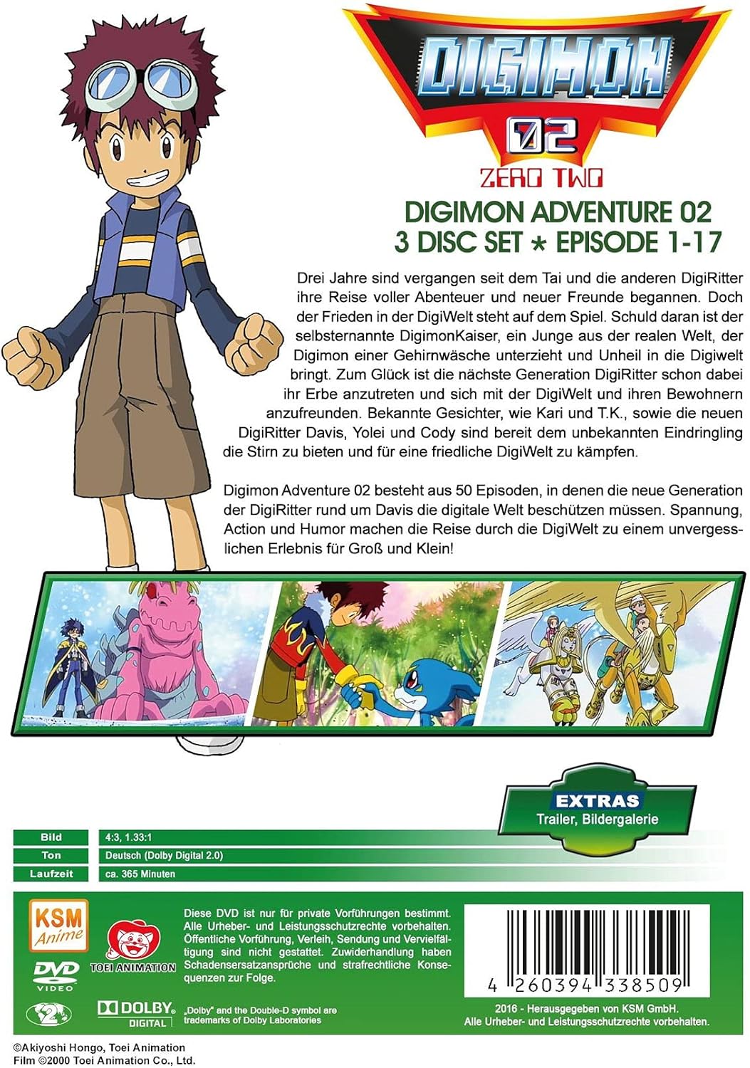 Digimon Adventure - Staffel 2.1 (Ep.1-17) ohne Schuber