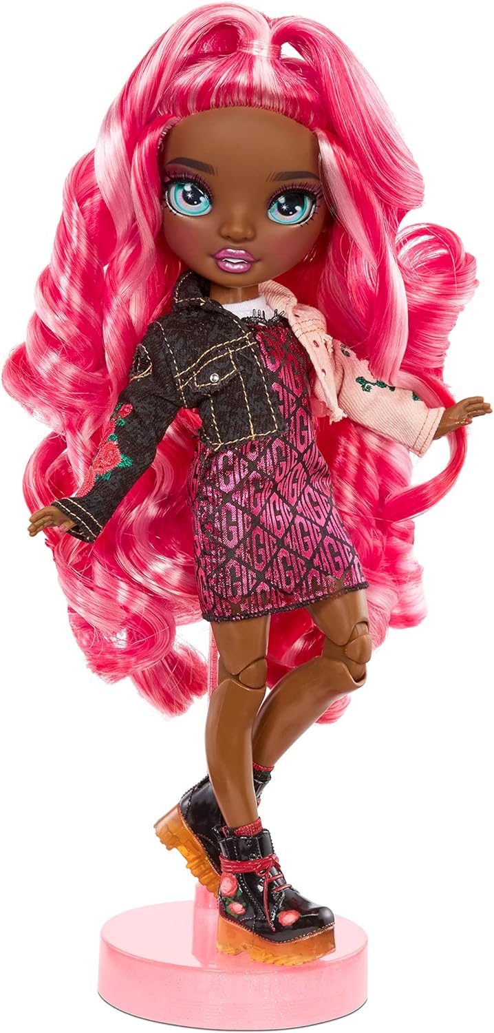 Rainbow High Fashion Doll - Verzamelbaar speelgoed voor kids - met 2 outfits voor Mix & Match en poppen accessoires - Leuk cadeau voor kinderen van 6-12 jaar, DARIA ROSELYN - Rose (Rozig rood)