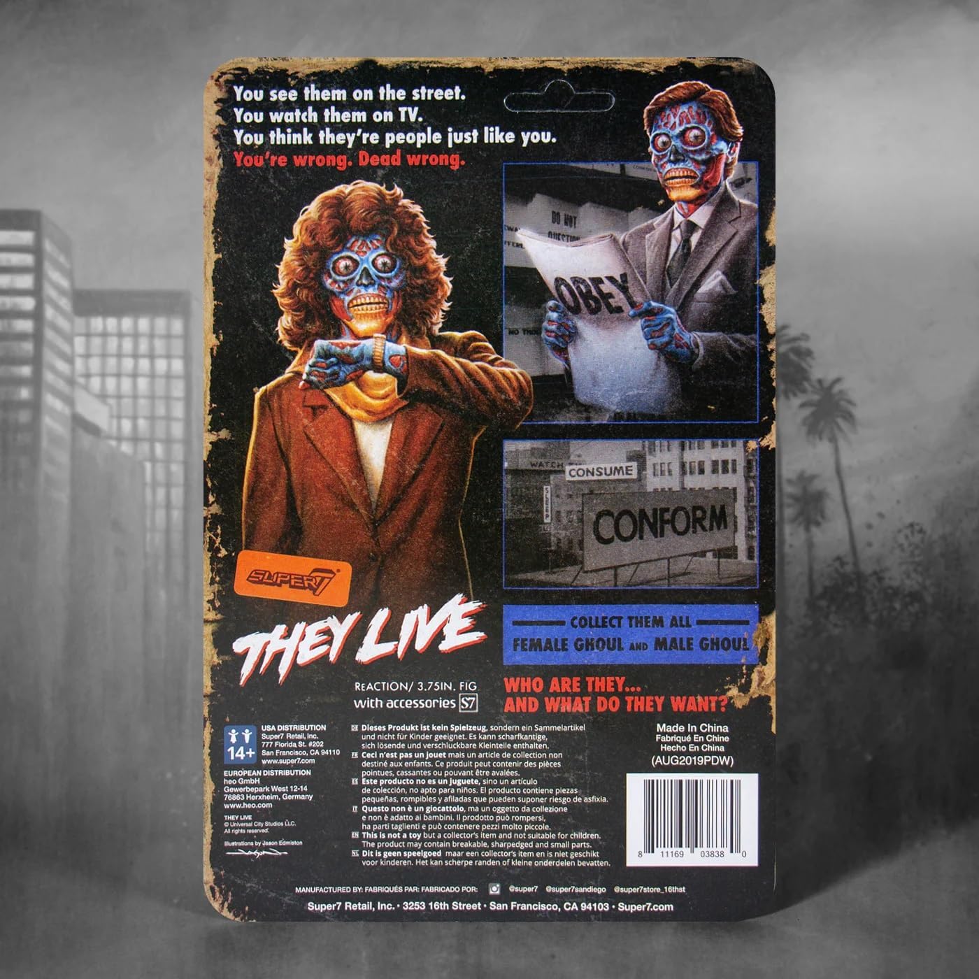 Super7 They Live Female Ghoul 3.75 in Reaction Figure