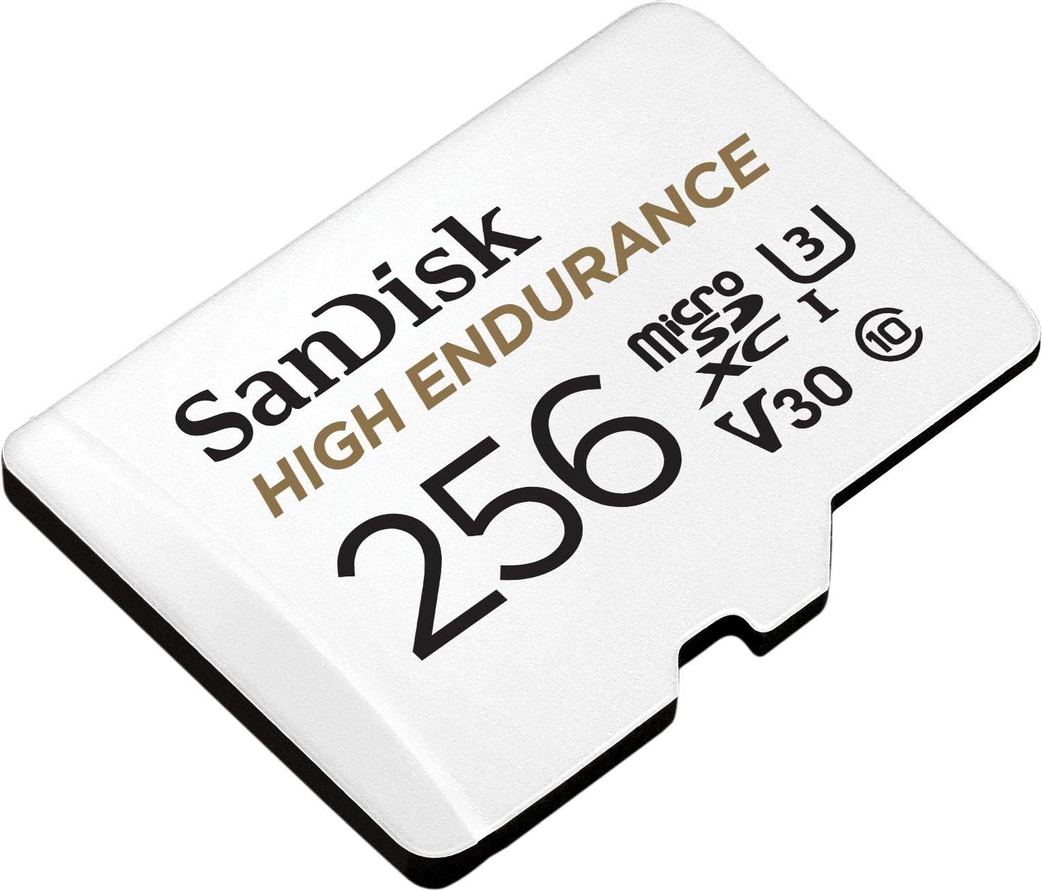 SanDisk High Endurance microSDXC Speicherkarte 256 GB + Adapter (Für Dash-Cams und private Überwachungskameras, 100 MB/s Lesen, V30 für Full-HD und 4K-Videos