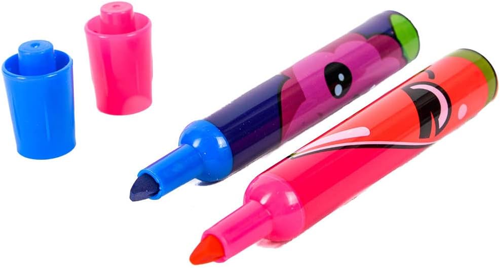 Jouetprive-Fruity Squad Markers Super Wide Tip with Fragrance, 12 pieces.