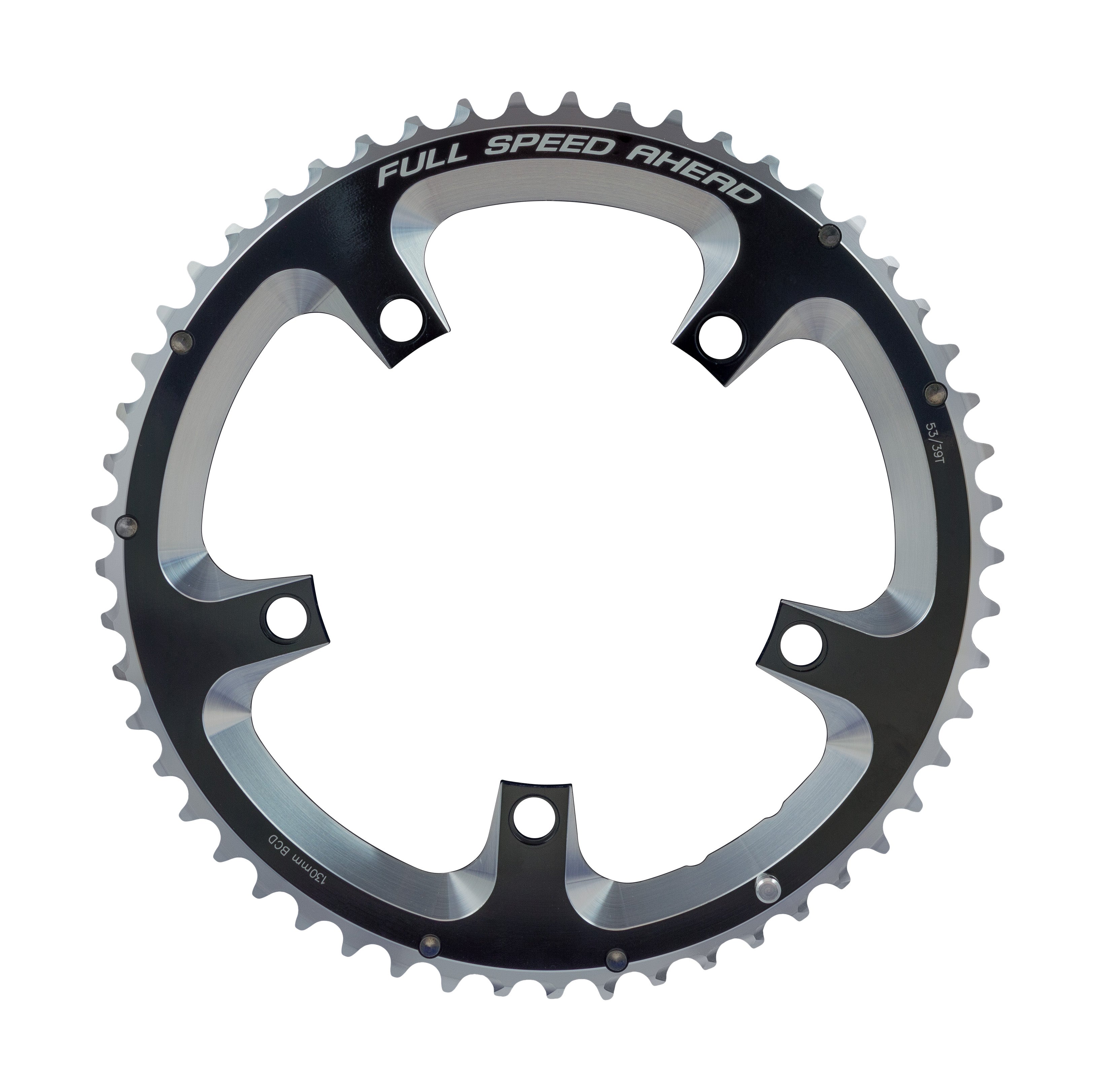 FSA Unisex's Super Road N10/11 130BCD V14 Chainring-Black, 130 x 53t