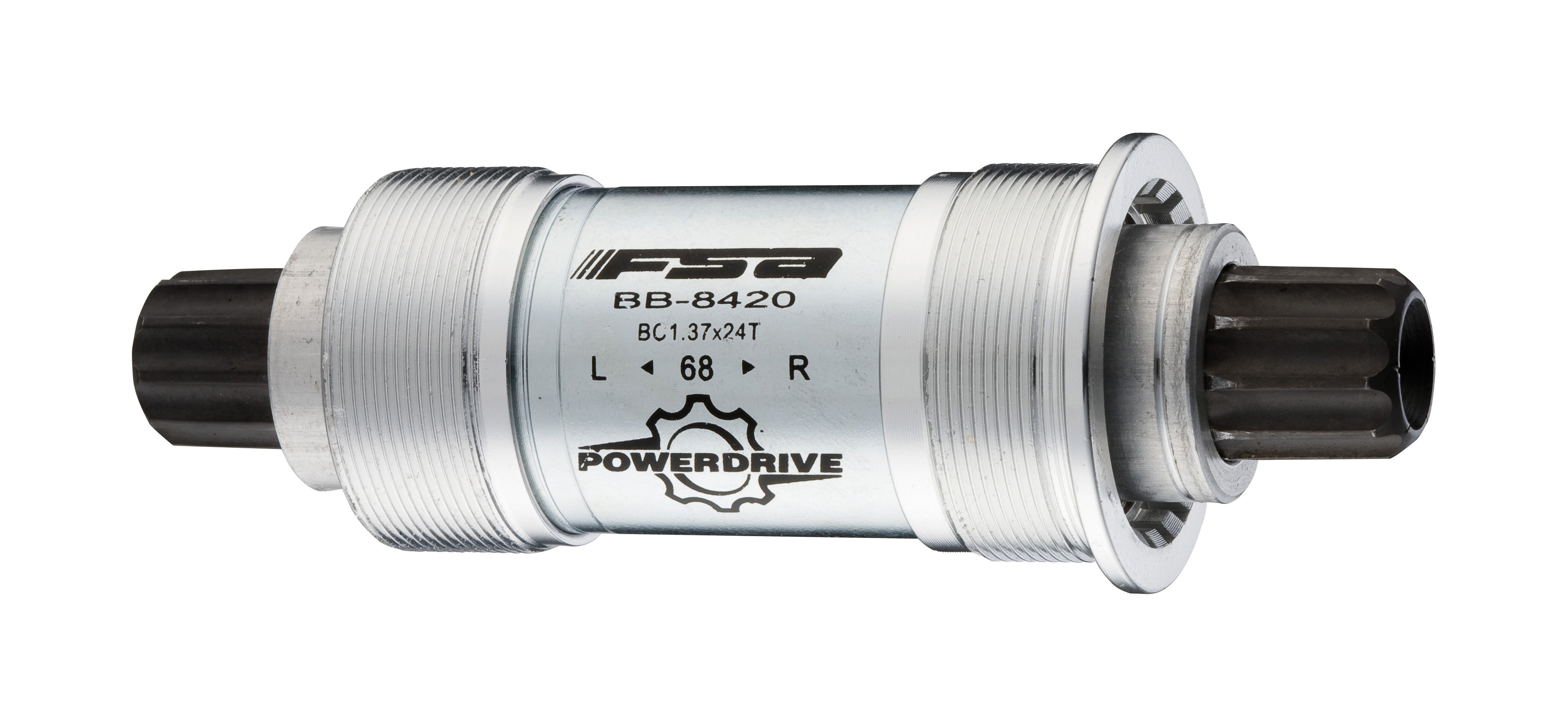 FSA Unisex's Power Drive Bottom Brackets-Silver, 68 x 113 mm, 68 × 113 mm