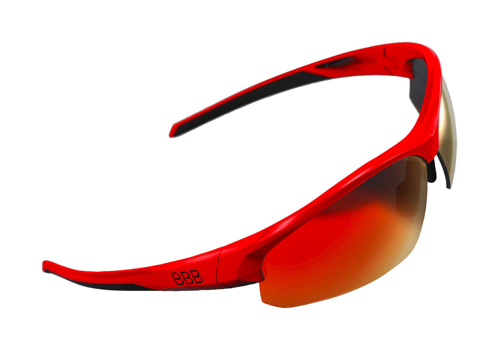 BBB Cycling Sports Glasses with 3 Interchangeable Lenses Lightweight Sunglasses UV Protection Half Frame for Bike Riding Mens Womens Impress BSG-58
