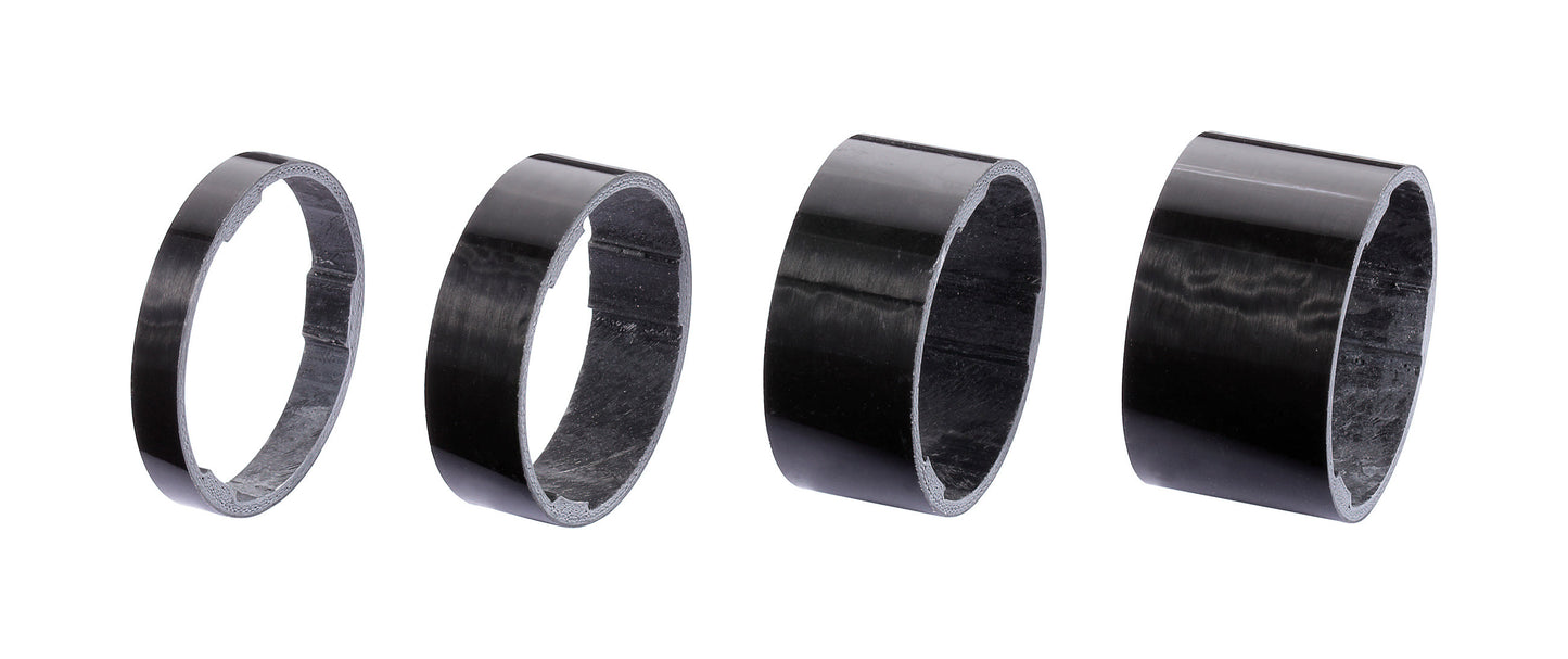 BBB Cycling Carbon Spacers Ultra Lightweight Unique Design Set Of 4 Spacers 1.1/8” UltraSpace Headset BHP-35