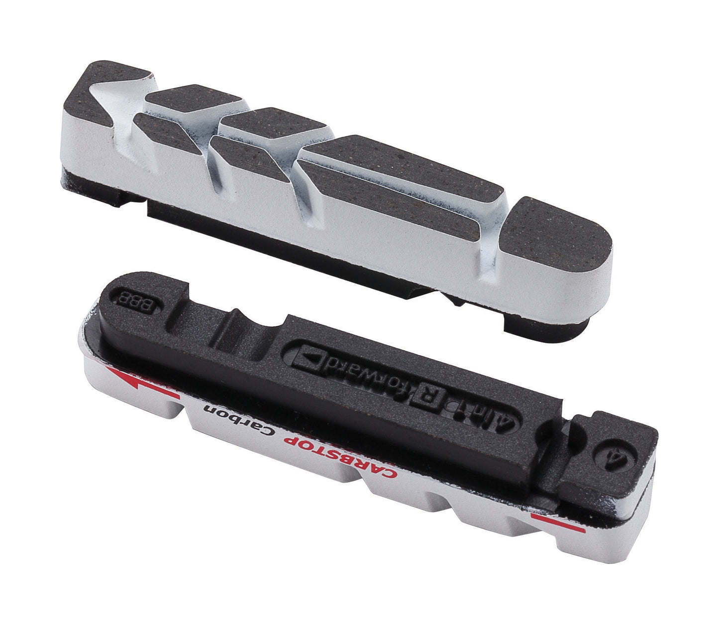 BBB Cycling Unisex's BBS-27 Bike Brake Shoes, Compatible with Shimano, SRAM, Campagnolo, Cross Stop, and BBB TechStop Cartridges, 2 Pairs (4 Pieces) -Black, One Size