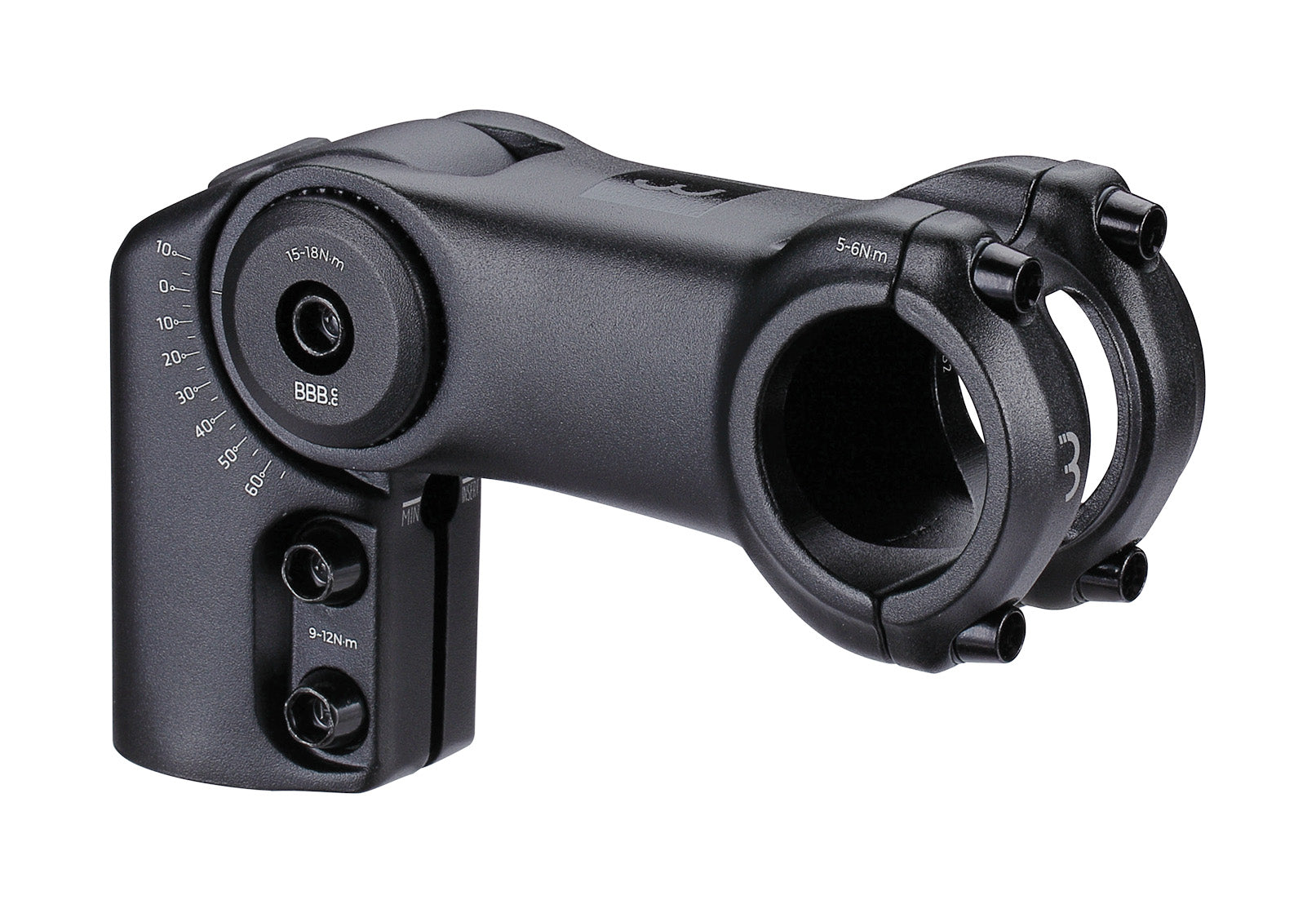 Bbb Cycling Highfix OS, Manubrio Regolabile da 100 mm, Attacco Diretto in Acciaio Inox, bulloni da-40° -Angolo +60° 6061 T6 in Alluminio Unisex Adulto