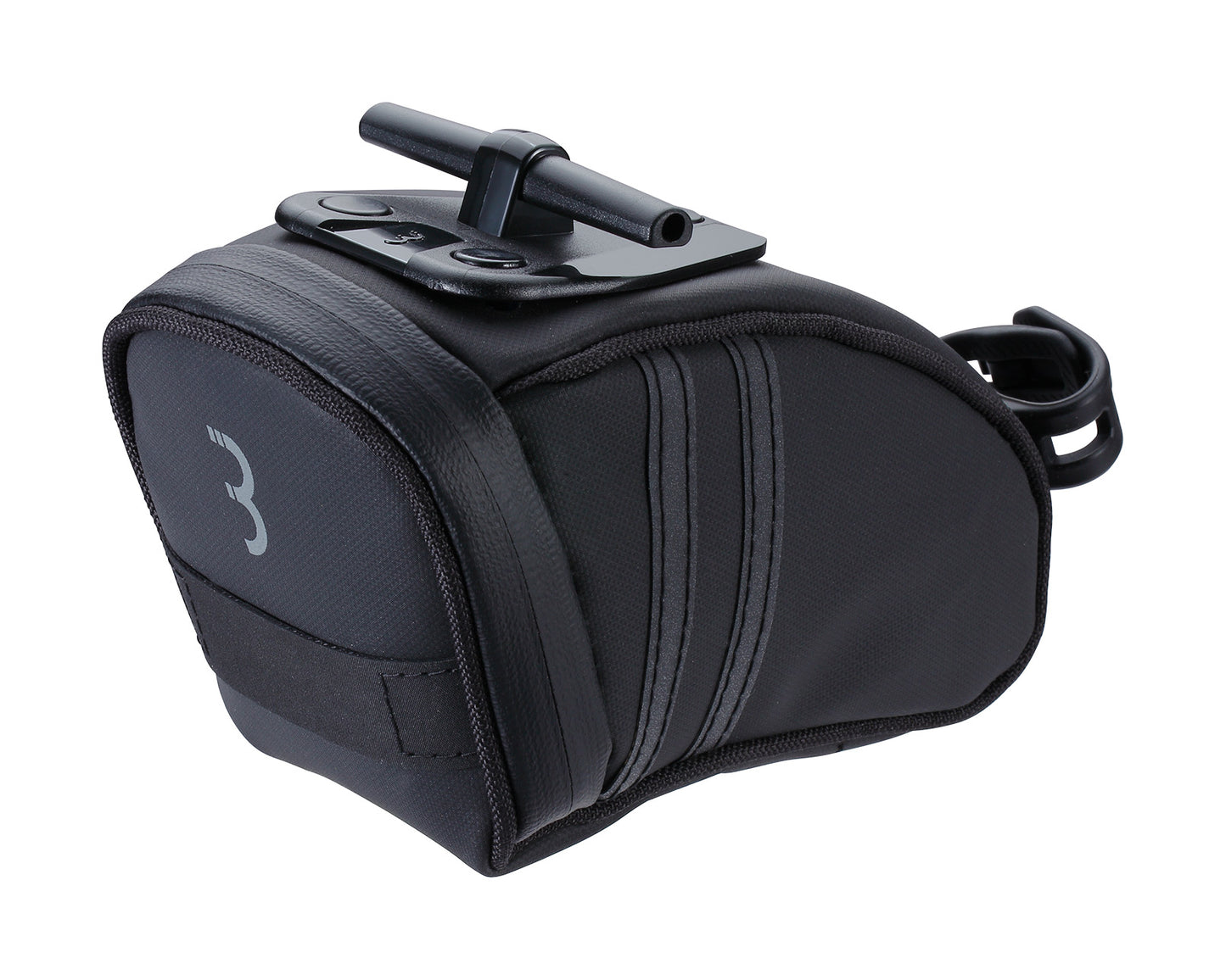 BBB Cycling Fahrrad Satteltasche für einfache Montage auf Mountainbike Rennrad und citybike, Kompakte Sattel Tasche, Saddle Bag, BSB-13M 2.0 Curvepack, Schwarz, Medium (520 cm3