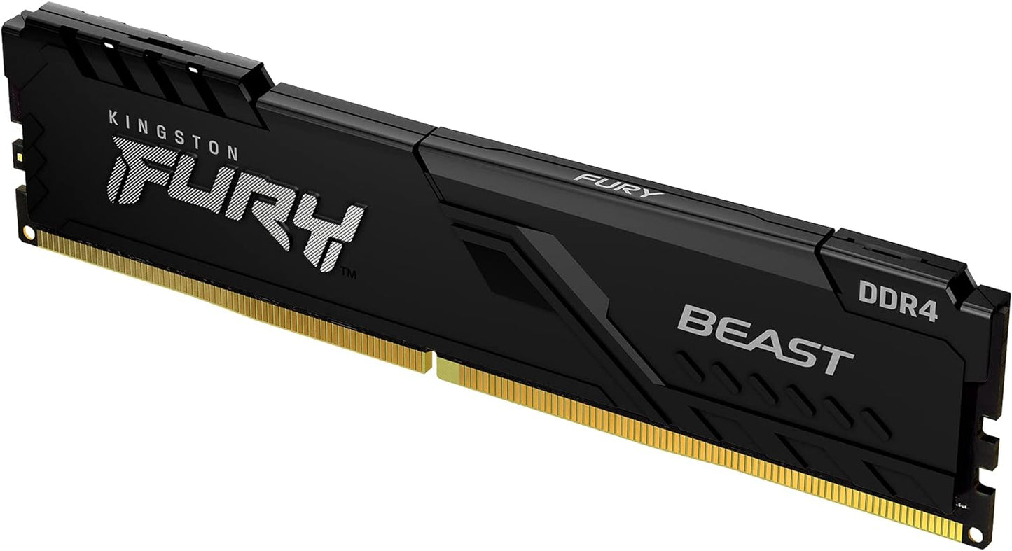 Kingston FURY Beast 16GB (2x8GB) 3600MHz DDR4 CL17 Desktop Memory Kit with 2 KF436C17BBK2/16