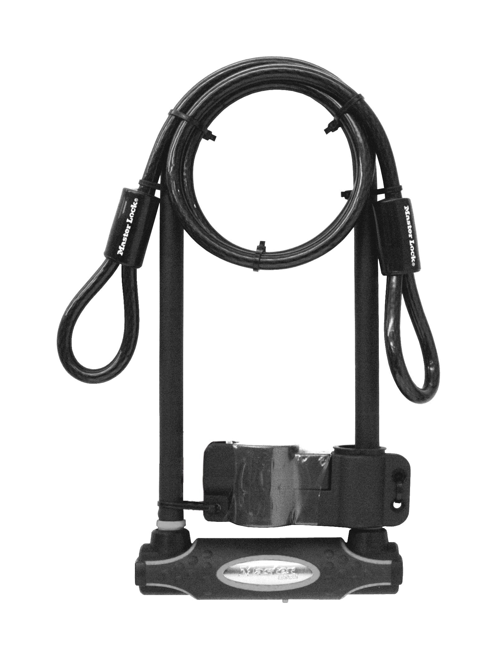 Master Lock 8285EURDPRO Hardened Steel Heavy Duty Bike D Lock with Cable, Black