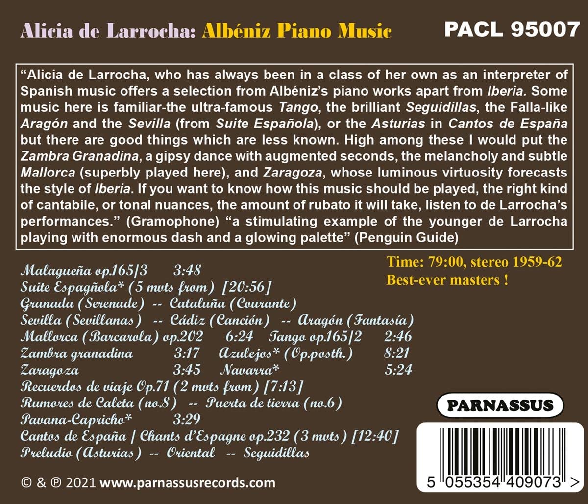 Alicia de Larrocha Plays Albéniz Piano Favourites