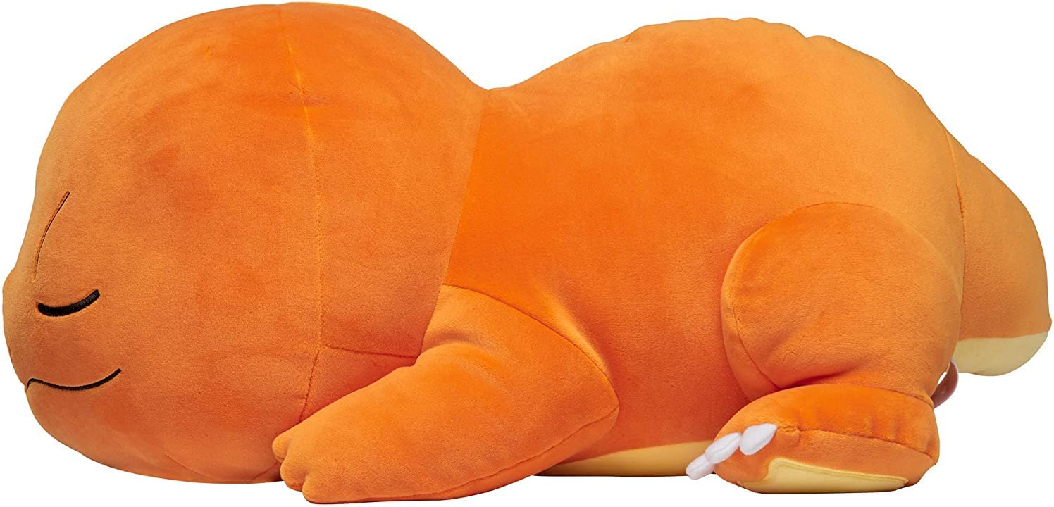 Pokemon Charmander Plush, 18-Inch Plush Toy - Adorable Sleeping Charmander - Ultra-Soft Plush Material, Perfect for Playing, Cuddling & Sleeping - Gotta Catch ‘Em All