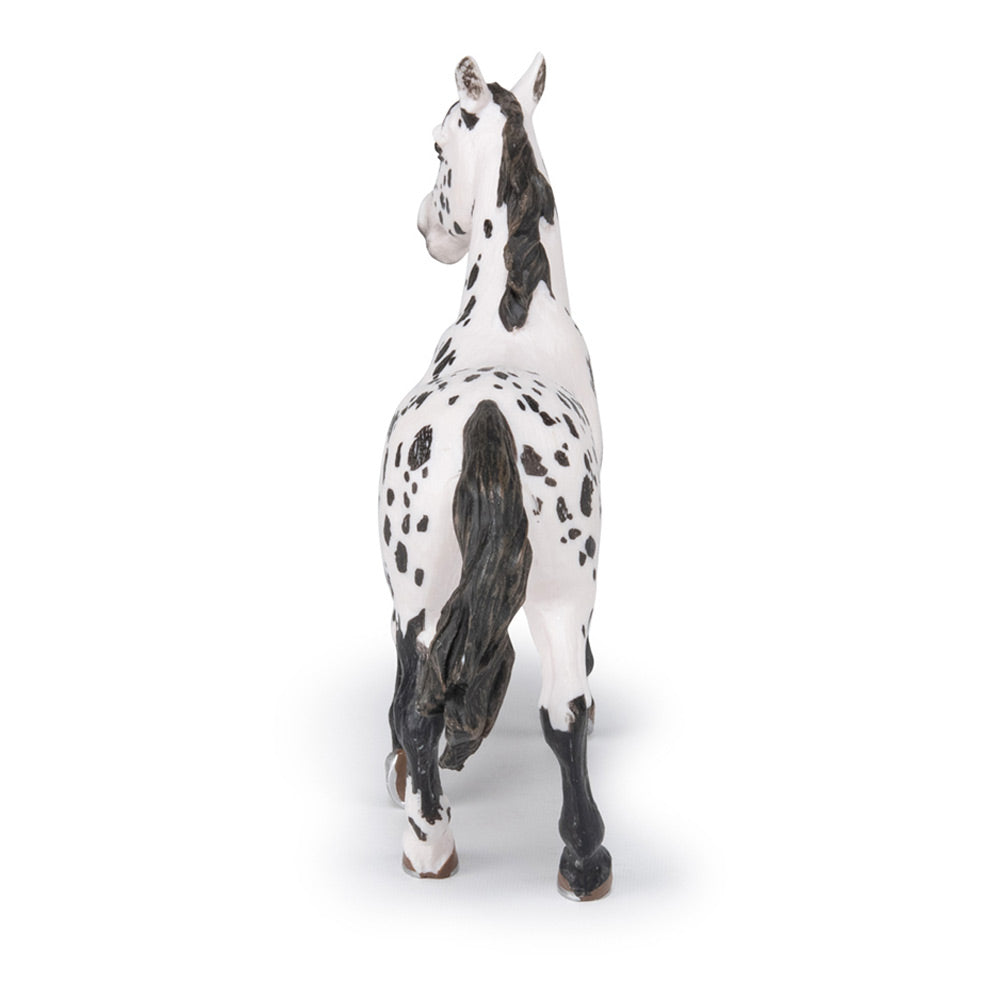 Papo -Handbemalt - Figuren -Pferd, Fohlen und Ponys -Appaloosa Pferd schwarz-51539-Sammelbar-Für Kinder - Geeignet für Jungen und Mädchen - Ab 3 Jahren