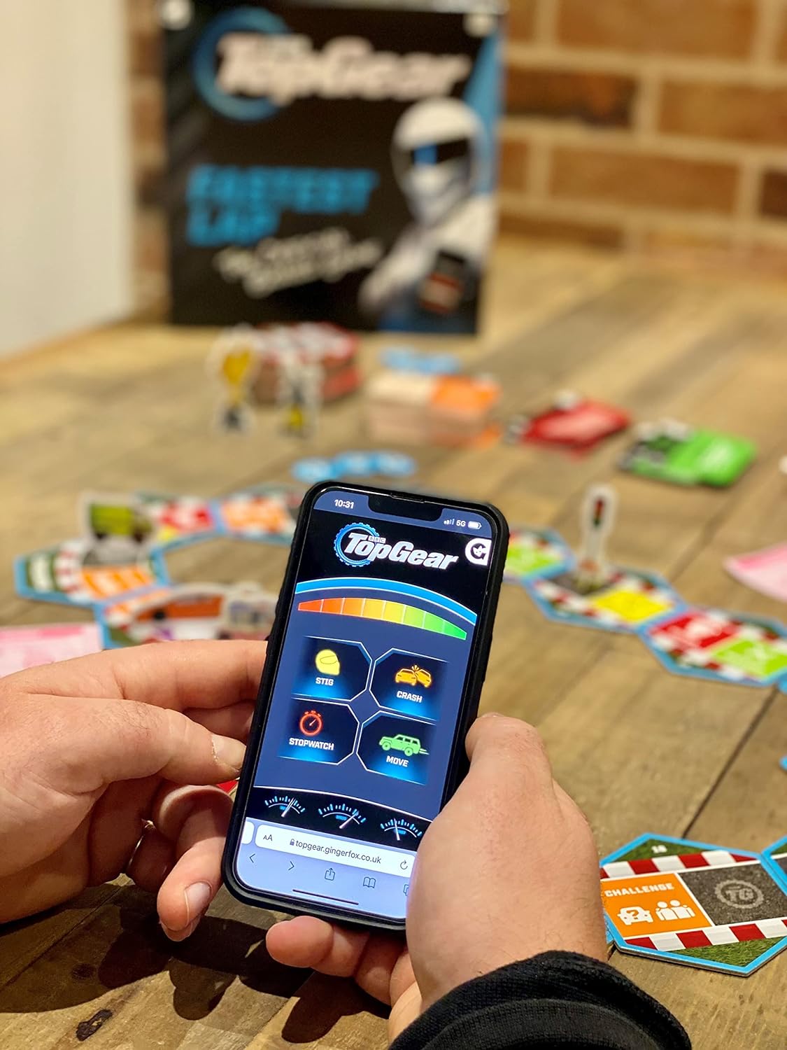 Ginger Fox The Official BBC Top Gear Board Game | Fastest Lap 2021 Edition | Age 8+ | 3-6 Players | 30-45 Minute Gameplay | Includes Interactive Features