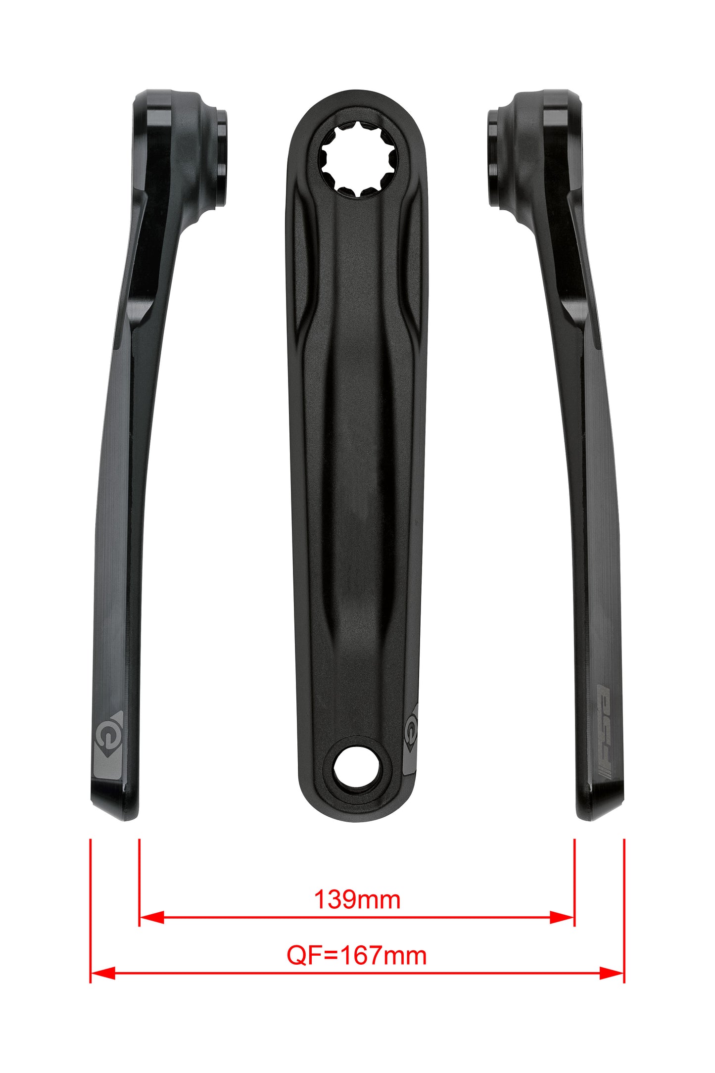 Ebike Chainset CK-762 ISIS 22.0mm Black (160mm)