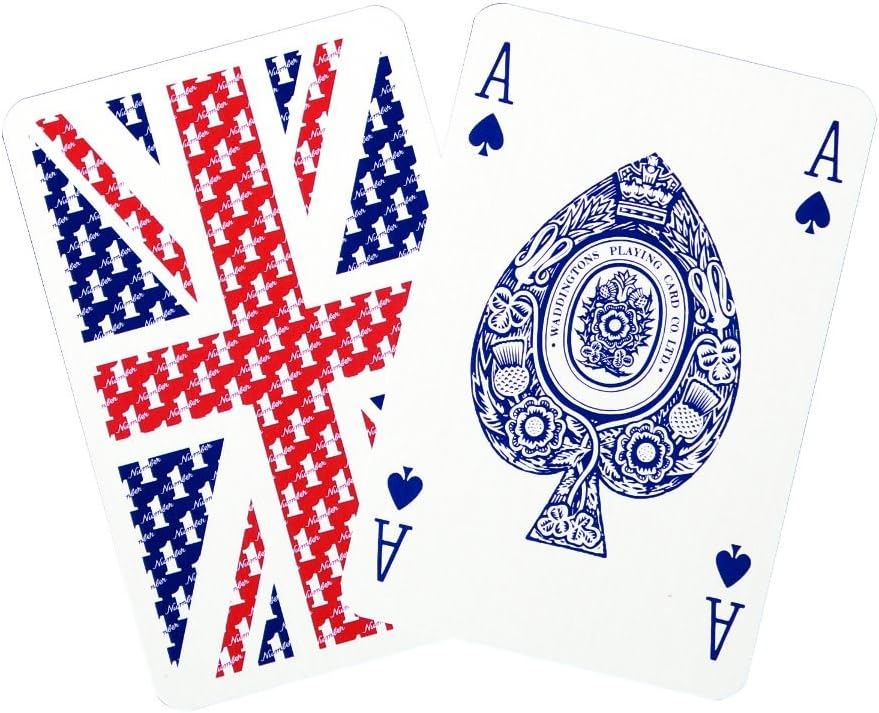 Waddingtons Number 1 Union Jack Playing Card Game, play your favourite games from Snap to Poker with this Union Jack edition, great travel companion, gift and toy for players aged 6 plus