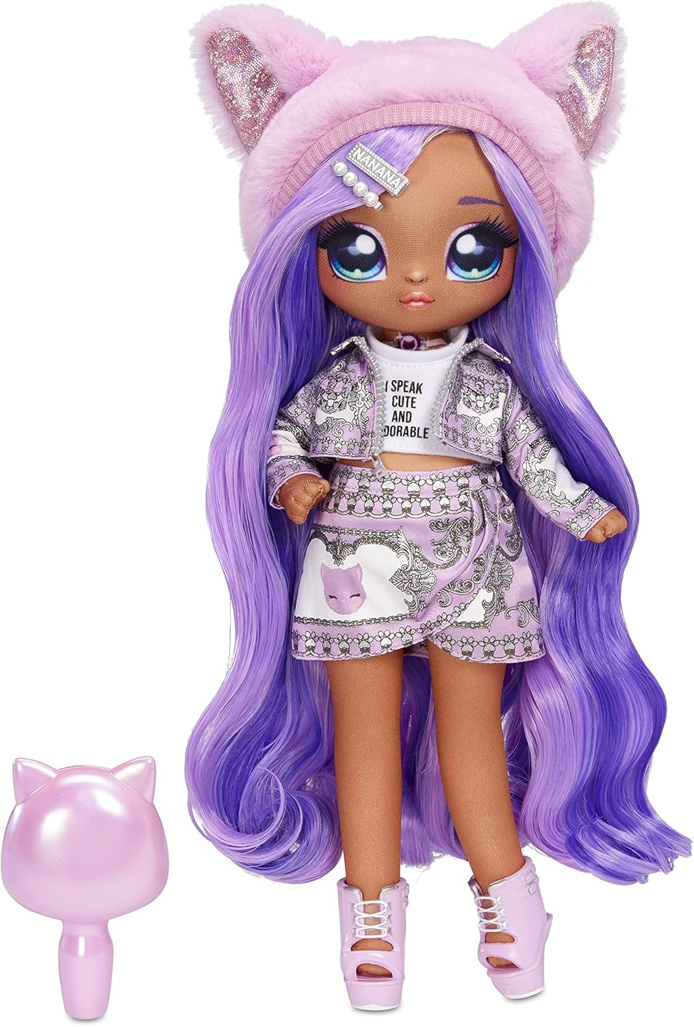 Na! Na! Na! Surprise Family Set de 3: 2 Suaves y 1 Mascota-Juguetes para niños-Familia, muñecas, 12 Accesorios, Ropa removible y 1 Gatito de Peluche, Multicolor (MGA Entertainment 575962C3OC