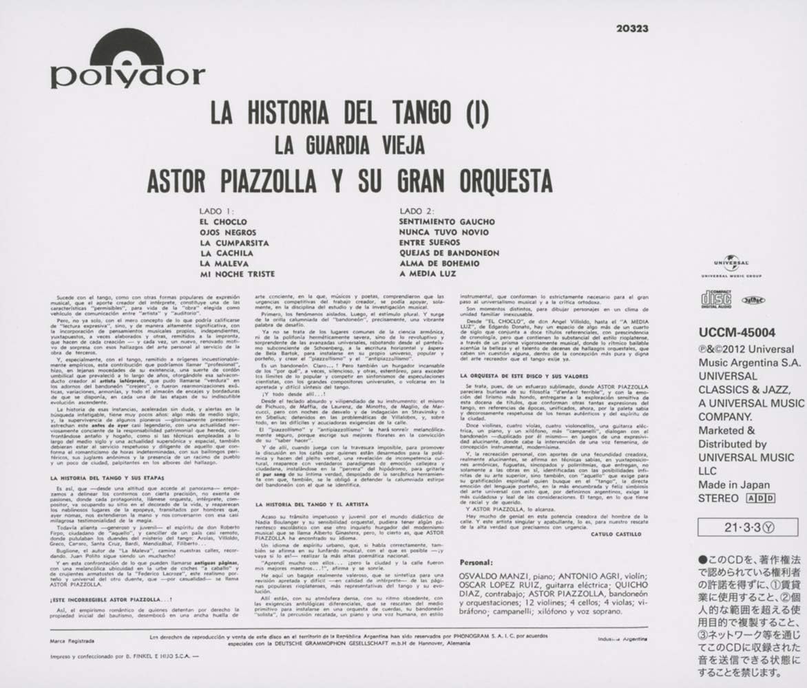 La Historia Del Tango / La Guardia Vieja 1967 U