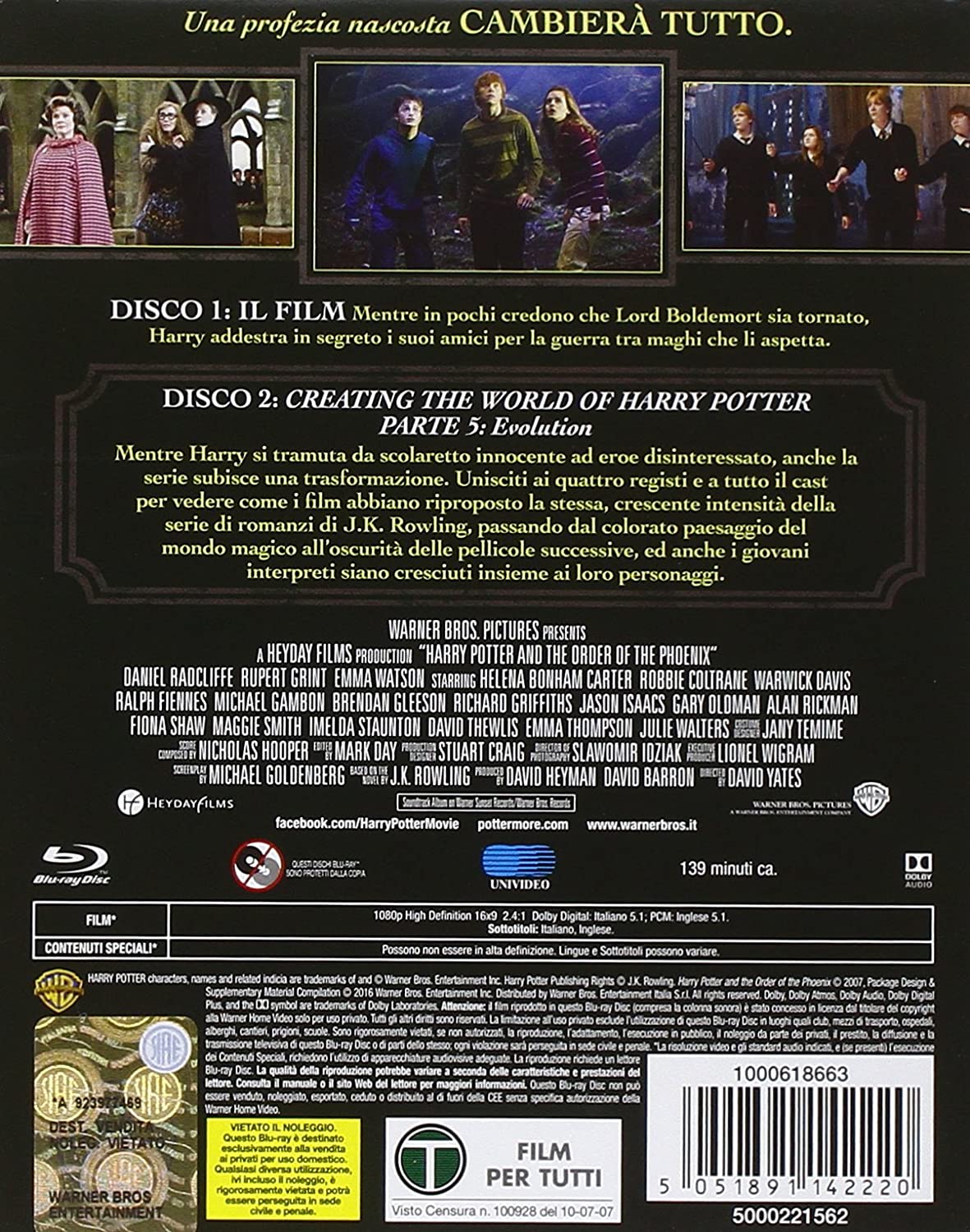 Harry Potter E L'ordine Della Fenice Steelbook (Bs