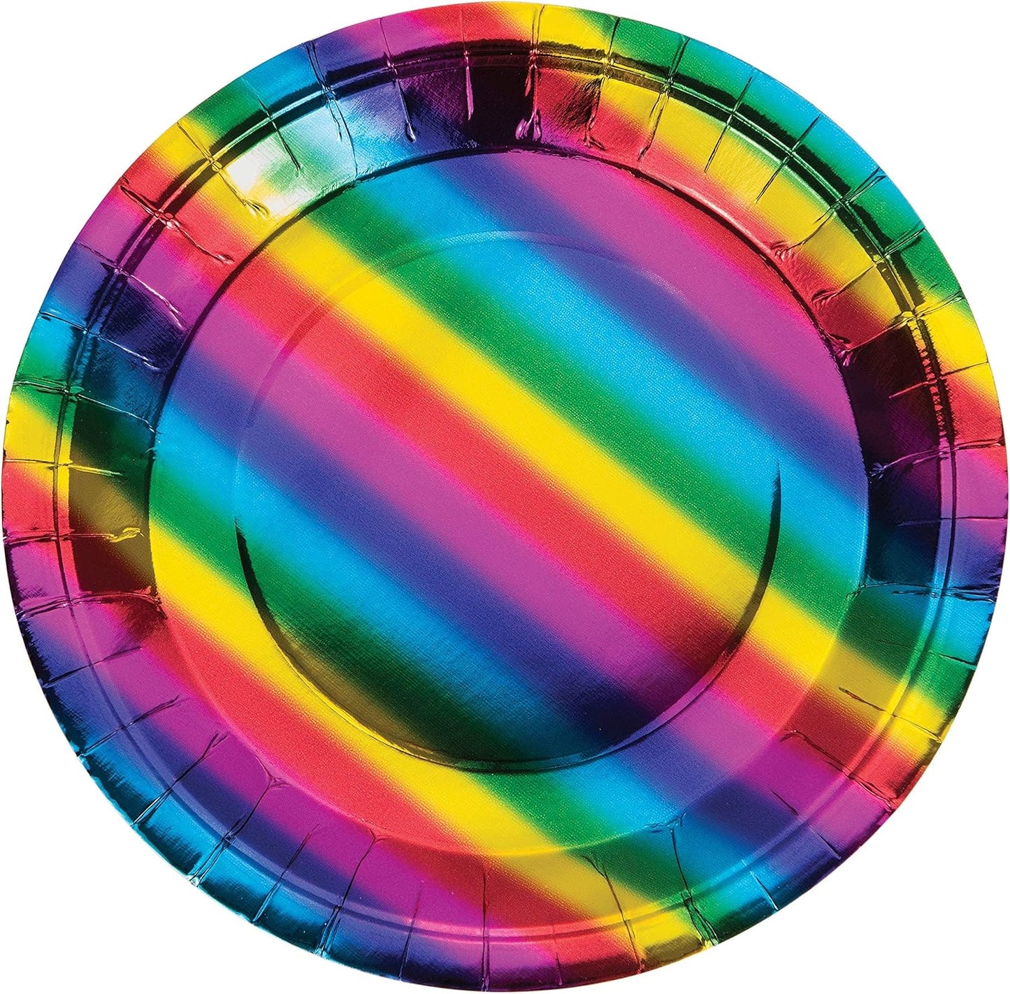 Creative Converting: Plt9 12/8Ct Rainbow Foil Qs
