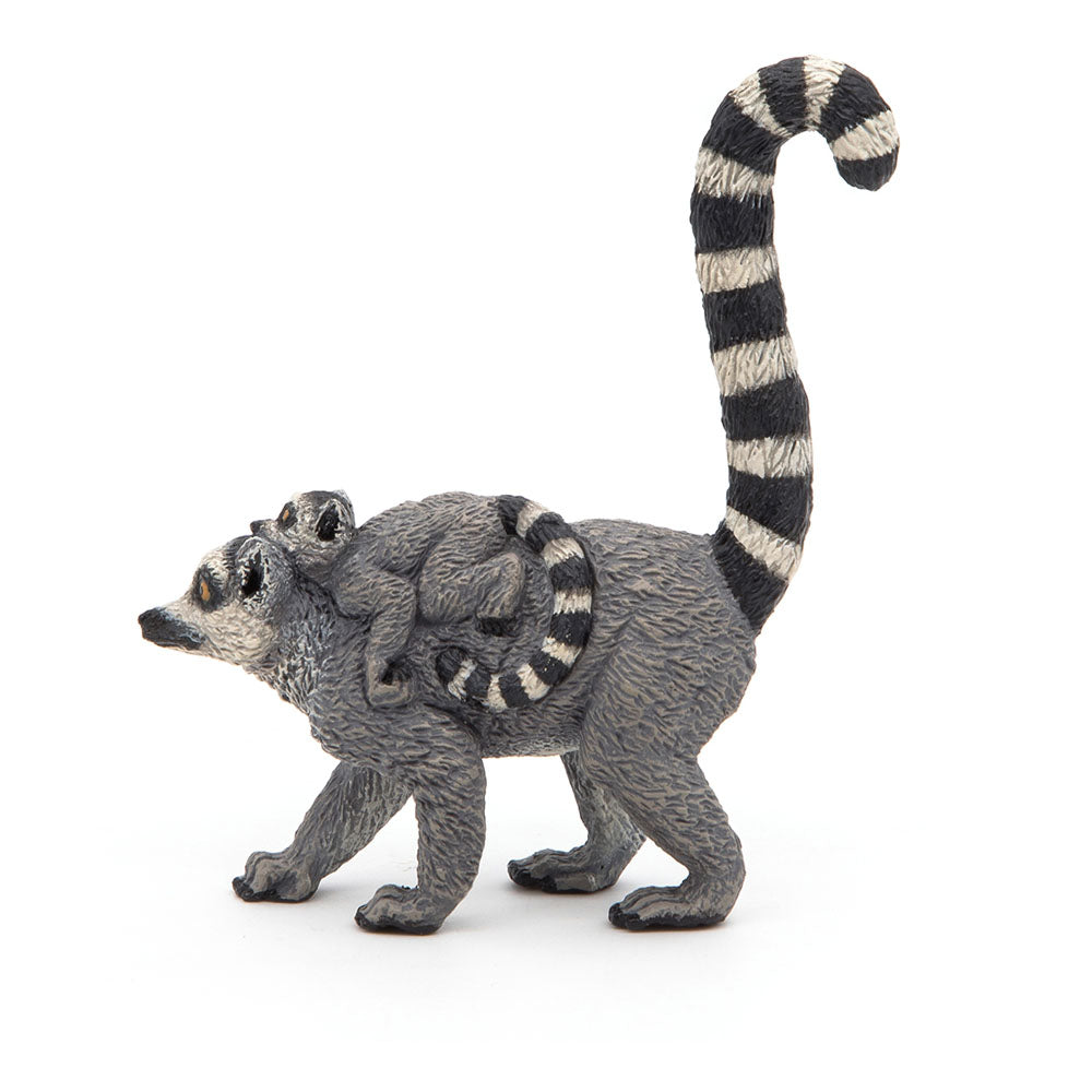 PAPO Wild Animal Kingdom Lemur and Baby Toy Figure, Multi-colour (50173)