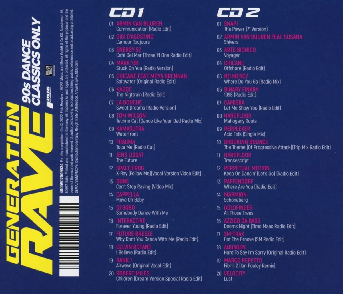 GENERATION RAVE VOL. 3 - 90S DANCE CLASS