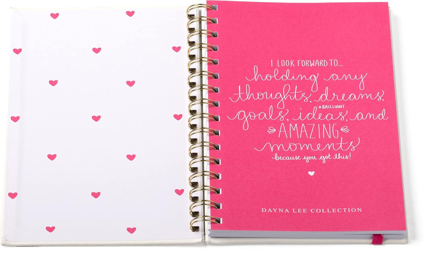 Eccolo World Traveler Dayna Lee Collection Wirebound Hard Cover Lined Journal Notebook, 200 Pages, Acid-Free Lined Sheets, Elastic Band Closure, You are The Sunshine, M