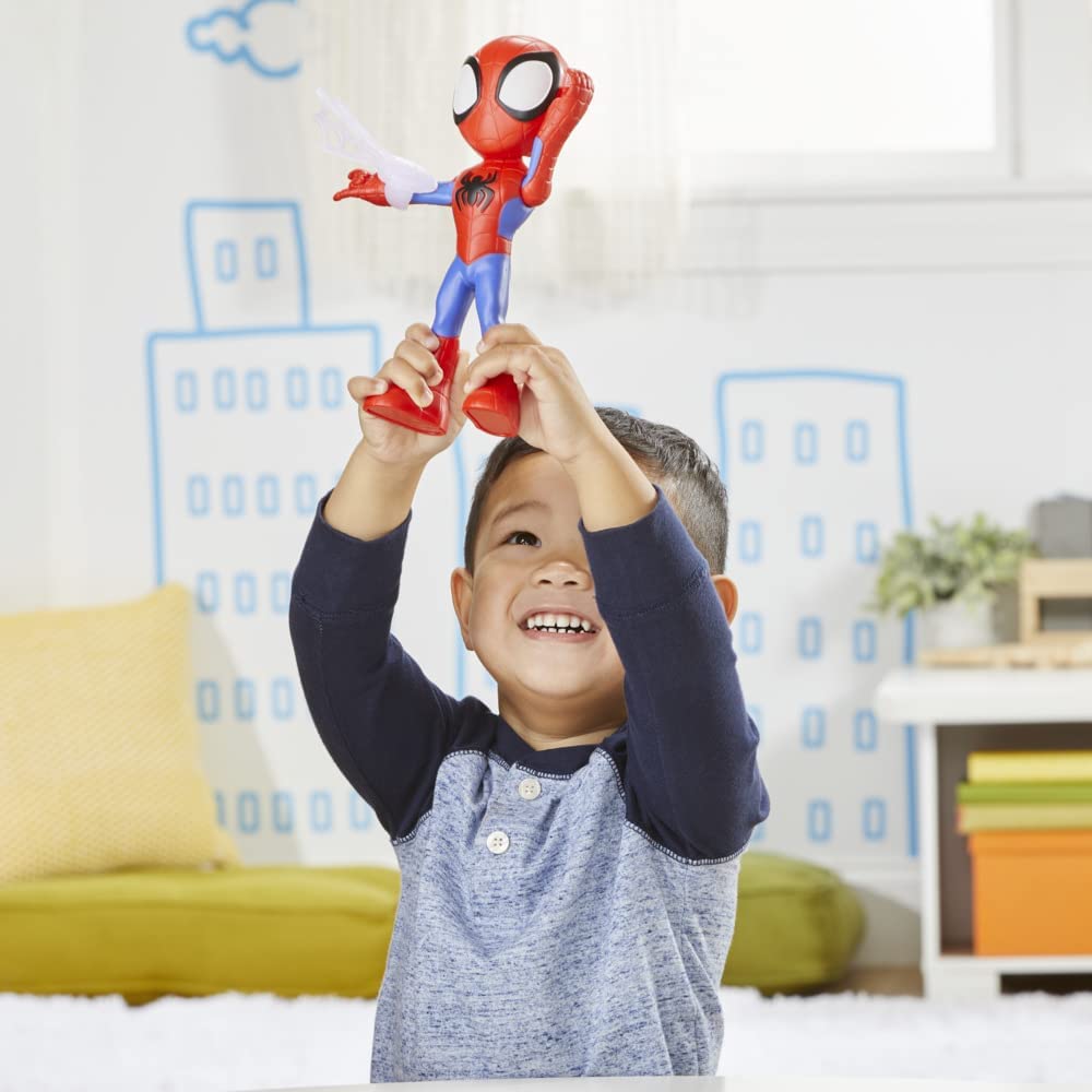 Hasbro Marvel Spidey and His Amazing Friends Supersized Spidey Action Figure, Preschool Superhero Toy for Kids Ages 3 and Up Multicolor Other_toys