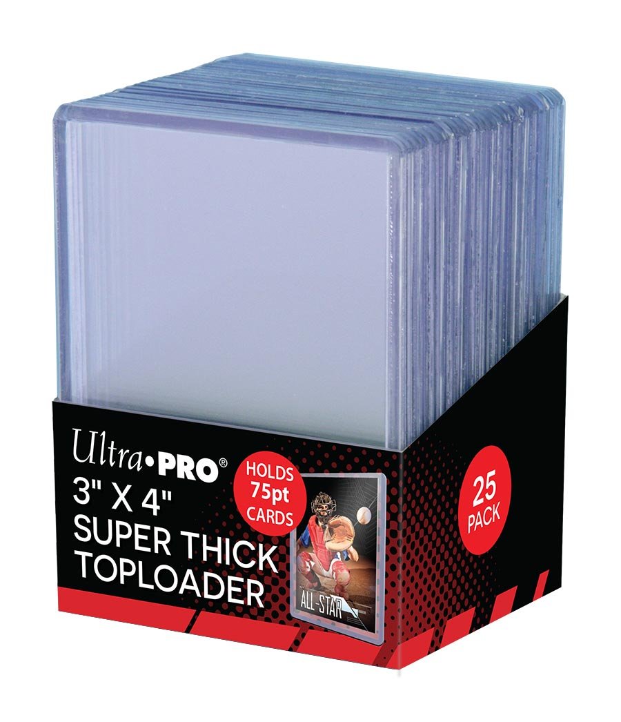 Ultra Pro 3 x 4 SUPER THICK Baseball Card Toploaders (Pack of 25-75 Thickness