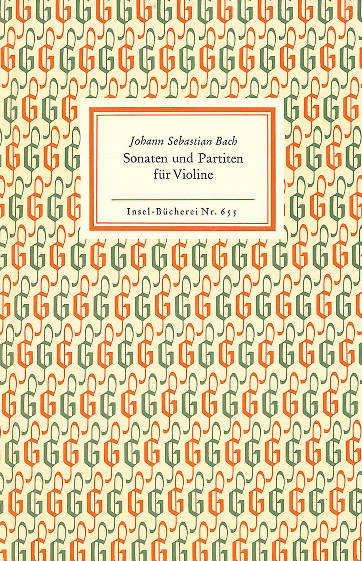 Sonaten und Partiten für Violine allein: Wiedergabe der Handschrift (Insel-Bücherei