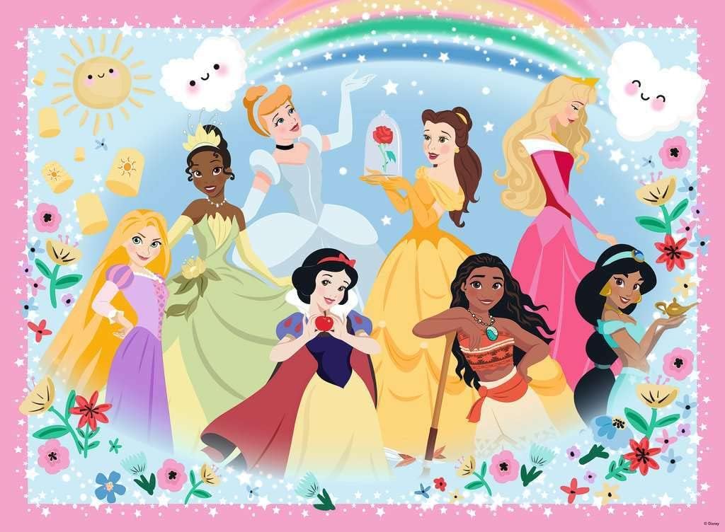 RAVENSBURGER PUZZLE 13326 Ravensburger 13326-Strong, Beautiful and Incredibly Bold-100 Pieces XXL Disney Princess Glitter Puzzle for Children from 6 Years