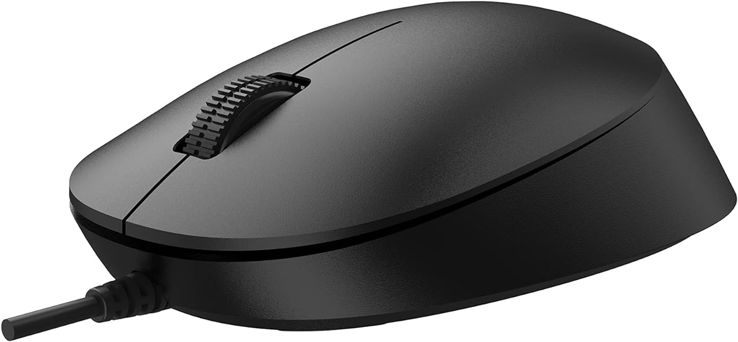 PHILIPS SPK7207B Mouse, Wired, USB 2.0, Ambidextrous Shape, for Right and Left Handed Users, 1200 DPI Optical Sensor, Black