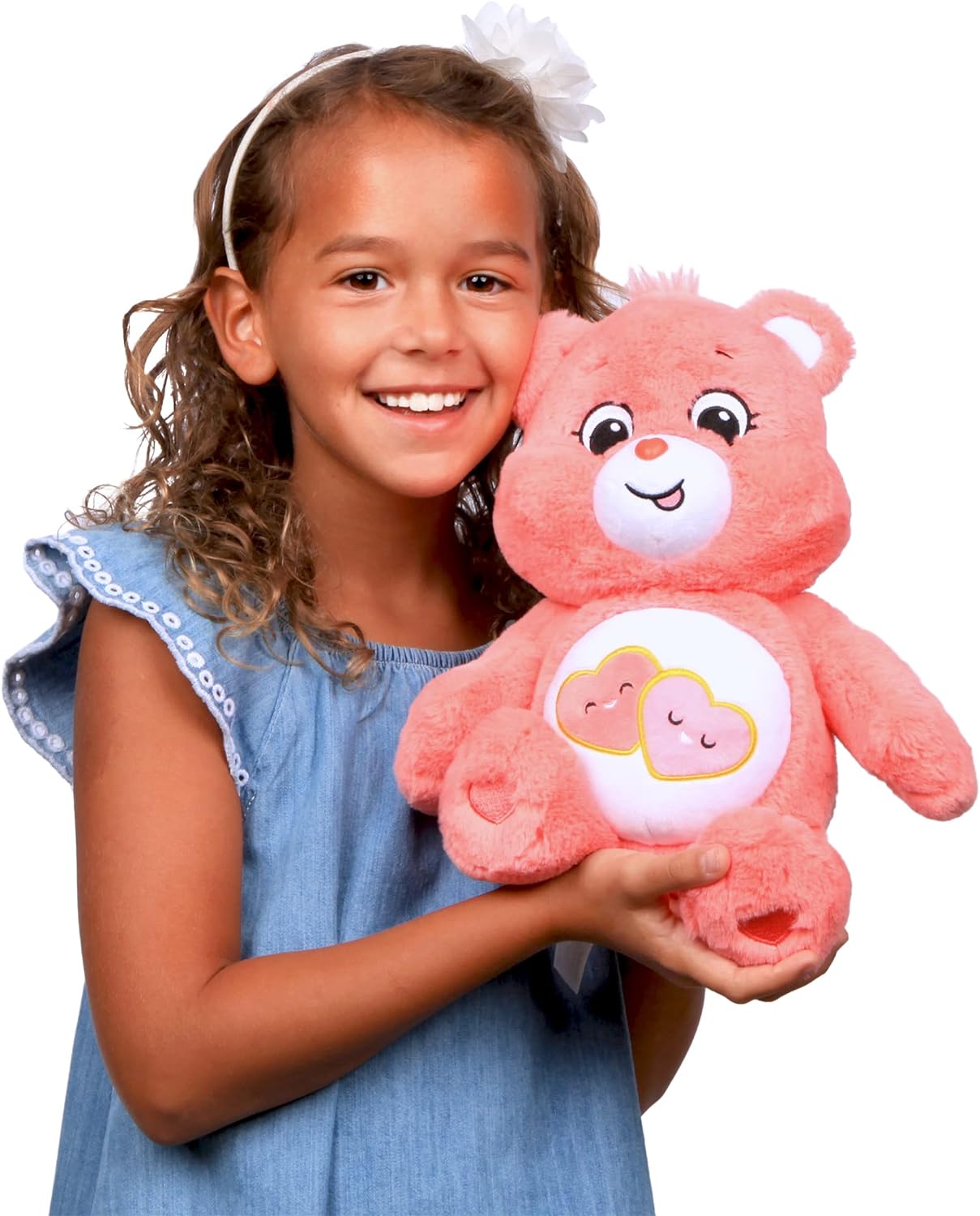 Care Bears | Love-A-Lot Bear 35cm Medium Plush | Collectable Cute Plush Toy, Cuddly Toys for Children, Soft Toys for Girls Boys, Cute Teddies Suitable for Girls and Boys Ages 4+ | Basic Fun 22084