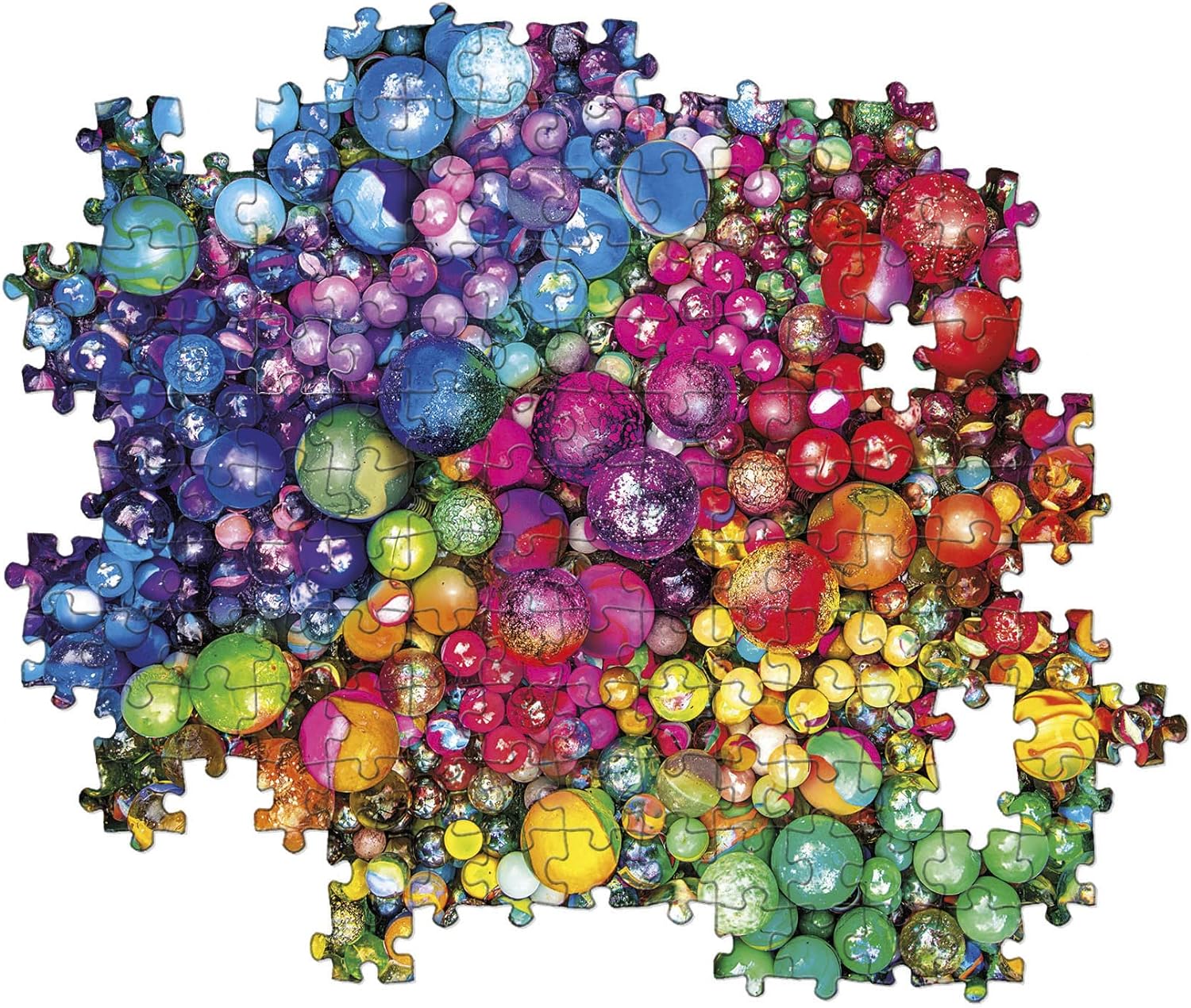 Clementoni 39650 Canicas 1000pcs Colorboom Collection-Marbles 1000 Pieces, Made in Italy, Jigsaw Puzzle for Adults, Multicolor, Medium