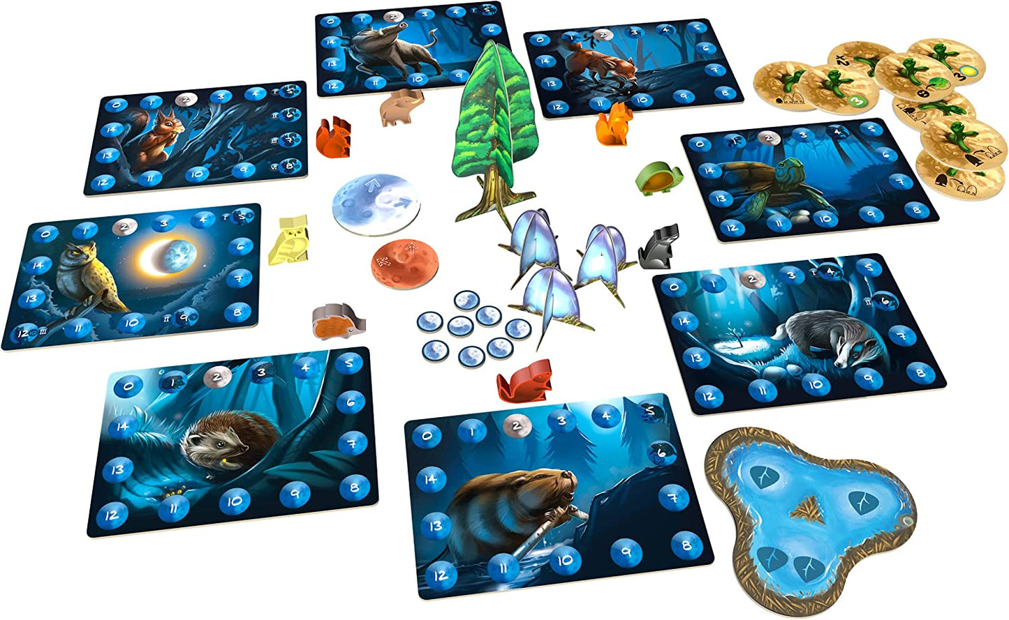 Blue Orange , Photosynthesis: Under the Moonlight Expansion , Board Game , Ages 8+ , 2-4 Players , 30 Minutes Playing Time