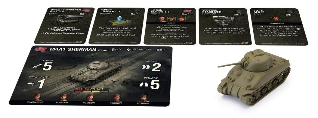 Gale Force Nine Wave 5 Tank - American (M4A1 76mm Sherman)